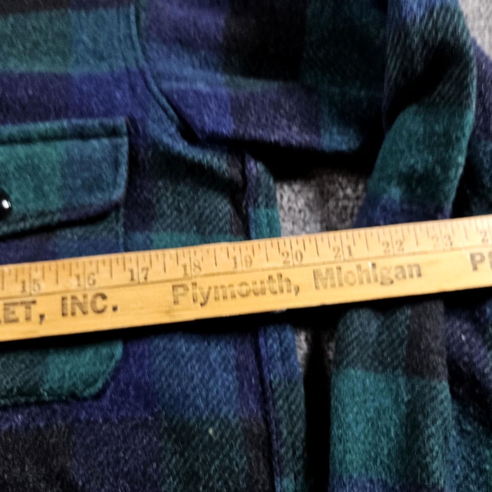 Vintage VINTAGE Melton Shirt Jacket Mens Small Green Blue Plaid Wool Workwear 60s Size US S / EU 44-46 / 1 - 6 Thumbnail