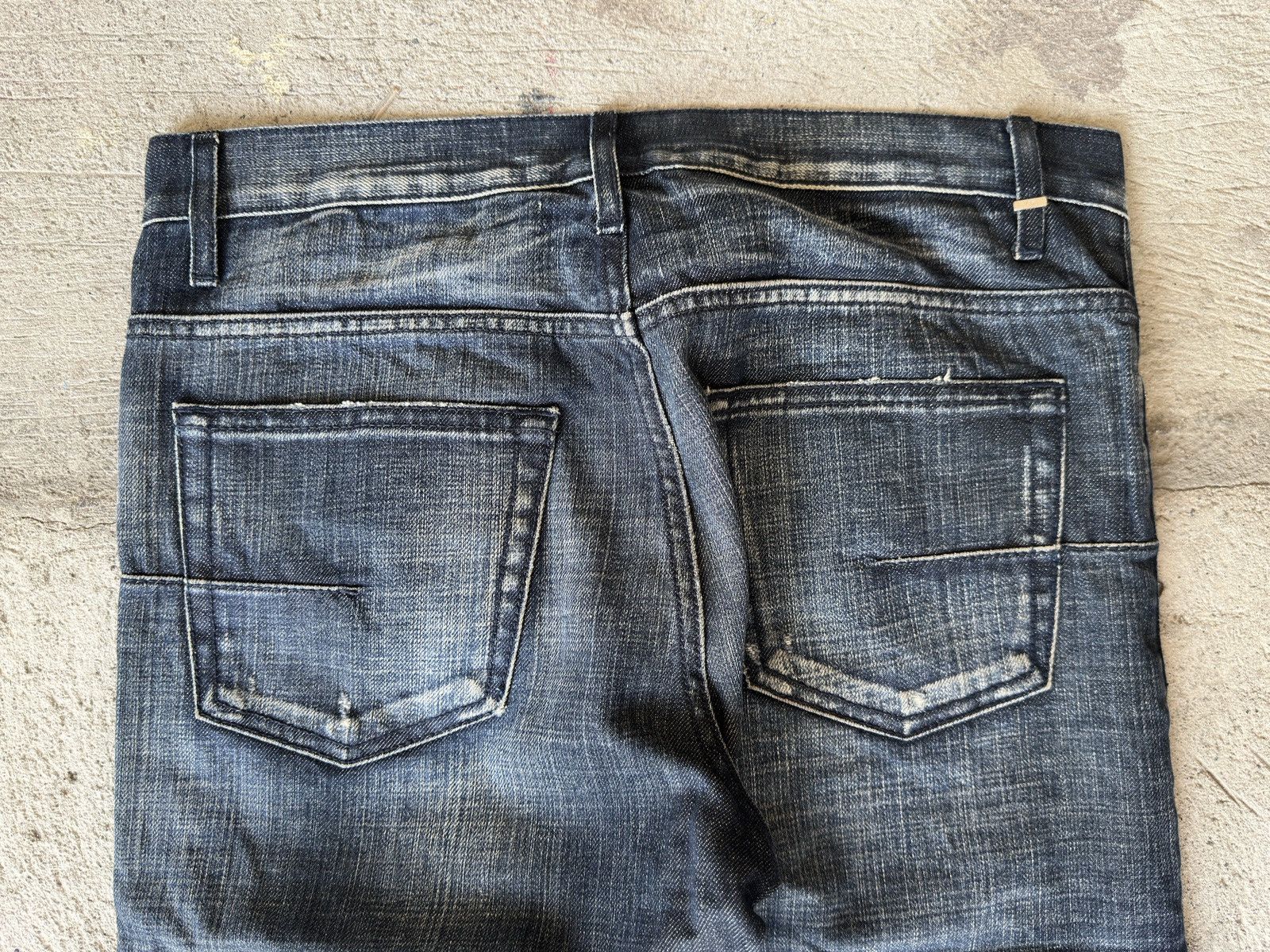 Dior AW05 Dior Homme Distressed Indigo Slim Jeans Size US 29 - 14 Thumbnail