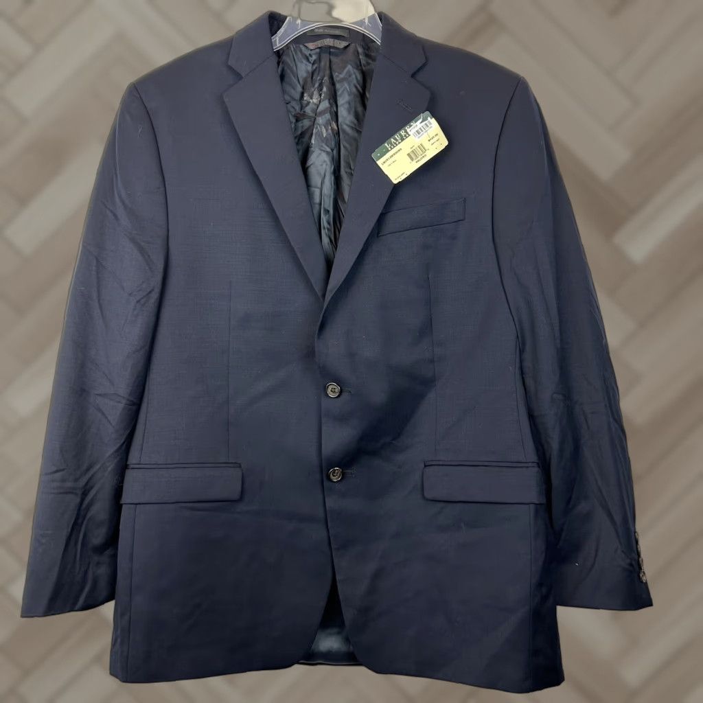 Ralph Lauren Sport Coat Blazer Mens 46 L Navy Blue Wool Dress Up Event Classic Blazer Wool Dress Up Event Classic Men 46 L Navy Blue Wool Blazer
