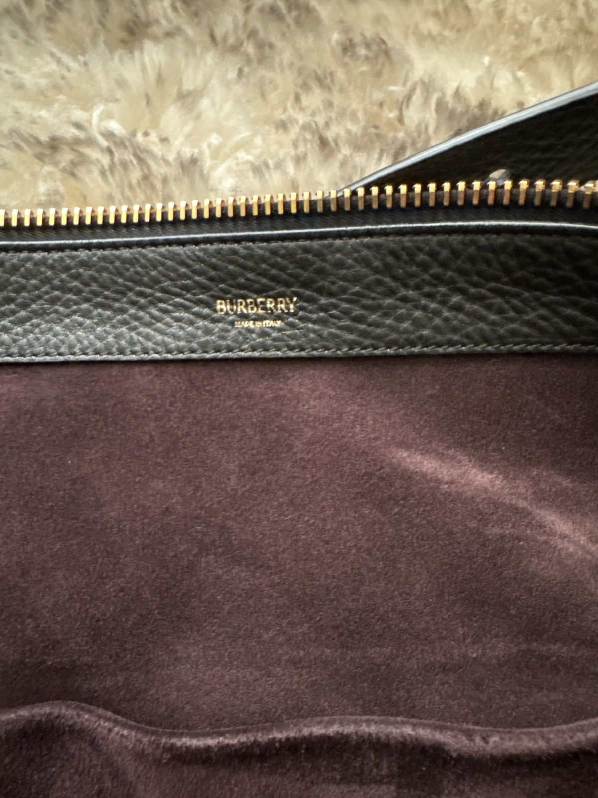 Burberry Like a New! Black Leather Large Tote Bag Size ONE SIZE - 7 Thumbnail