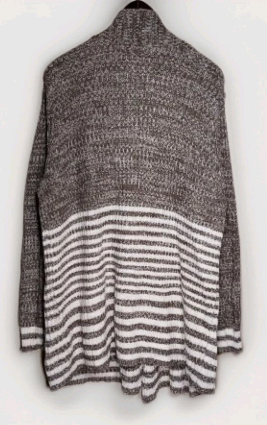 Other Jason Maxwell Womens 2X Plus Open Front Cardigan Cream Brown Size XXL / US 16-18 / IT 52-54 - 5 Thumbnail