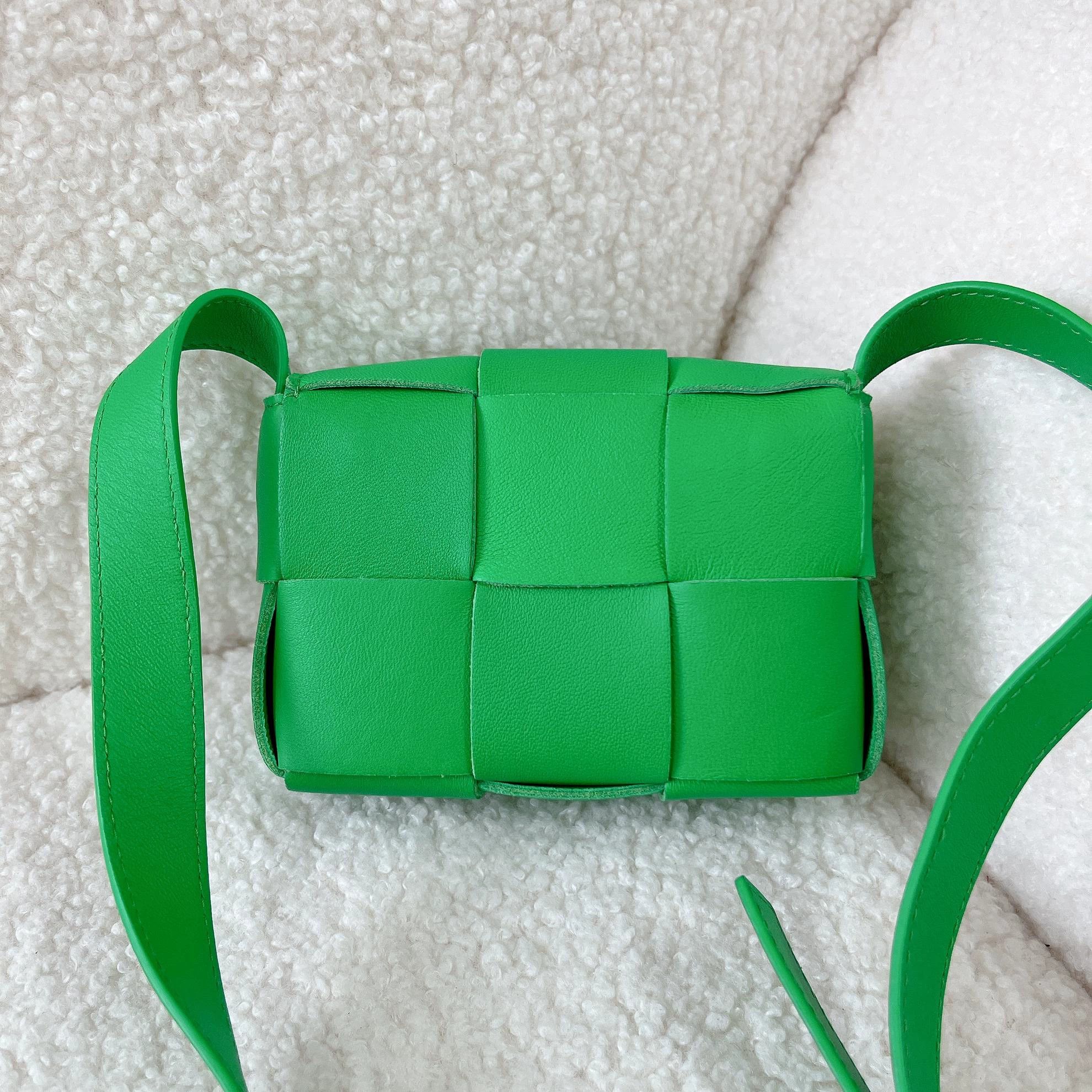 Bottega Veneta Bottega Veneta green woven Tofu crossbody bag Size ONE SIZE - 2 Thumbnail