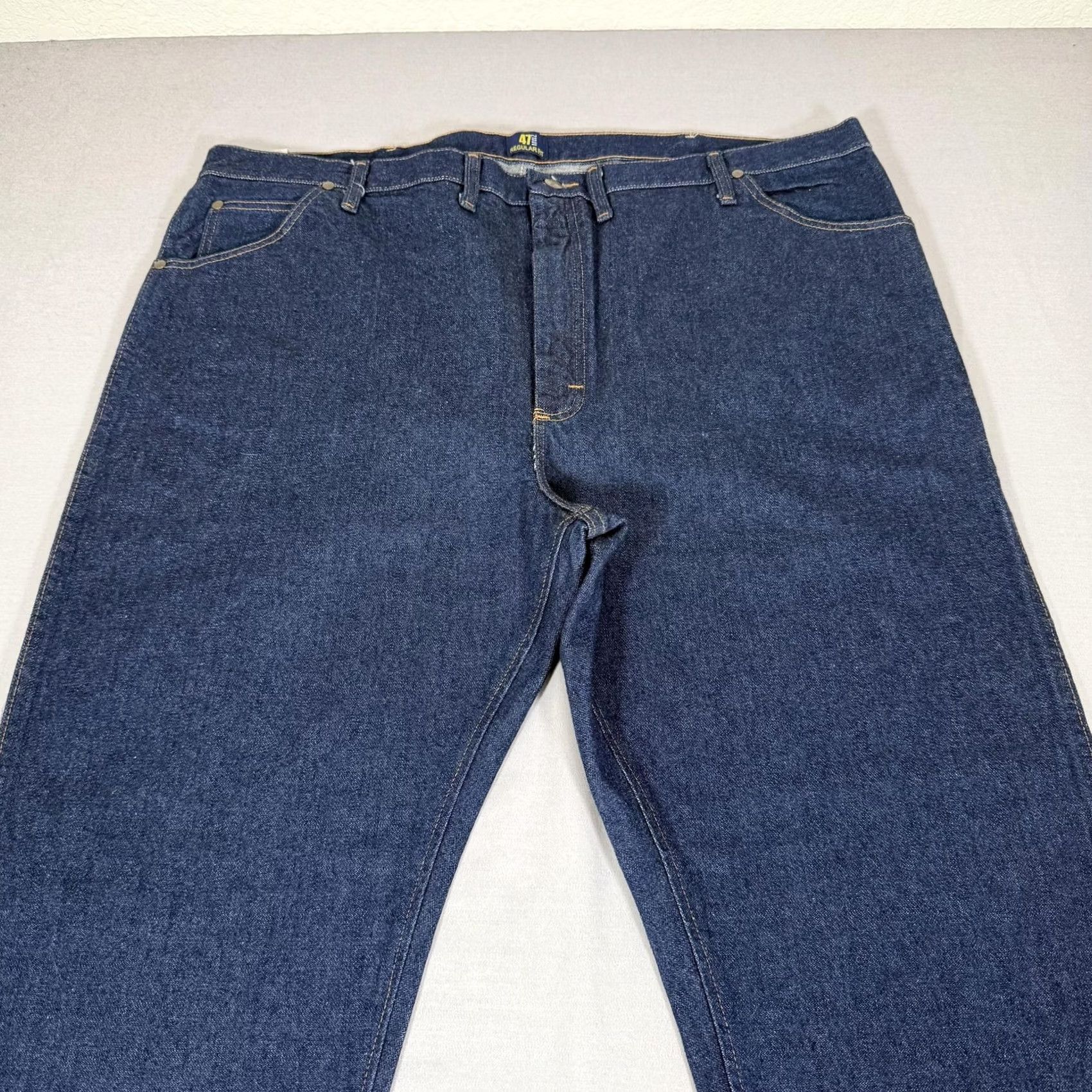 Wrangler Wrangler Jeans Mens 48x32 Blue 47MWZ Straight Fit Denim Pants Western Cowboy Cut Jeans Size US 32 / EU 48 - 2 Thumbnail