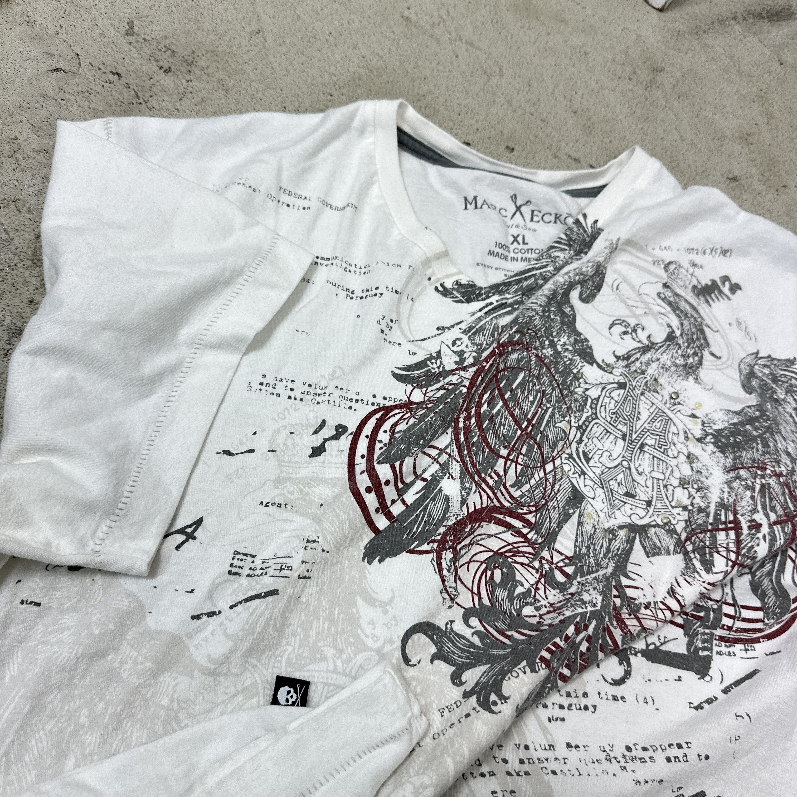 Marc Ecko Vintage Marc Ecko Hip-Hop Printed Oversize T-shirt Y2K Size US XL / EU 56 / 4 - 3 Thumbnail