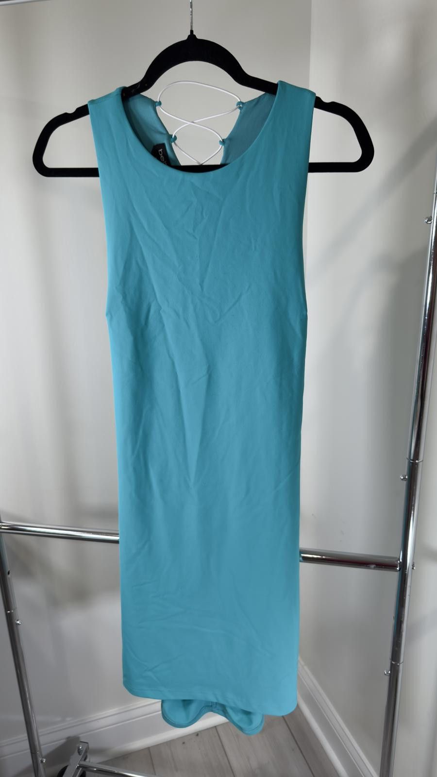 United Colors Of Benetton Bebe Aqua Blue Sleeveless Dress - Stylish and Chic Size L / US 10 / IT 46 - 1 Thumbnail