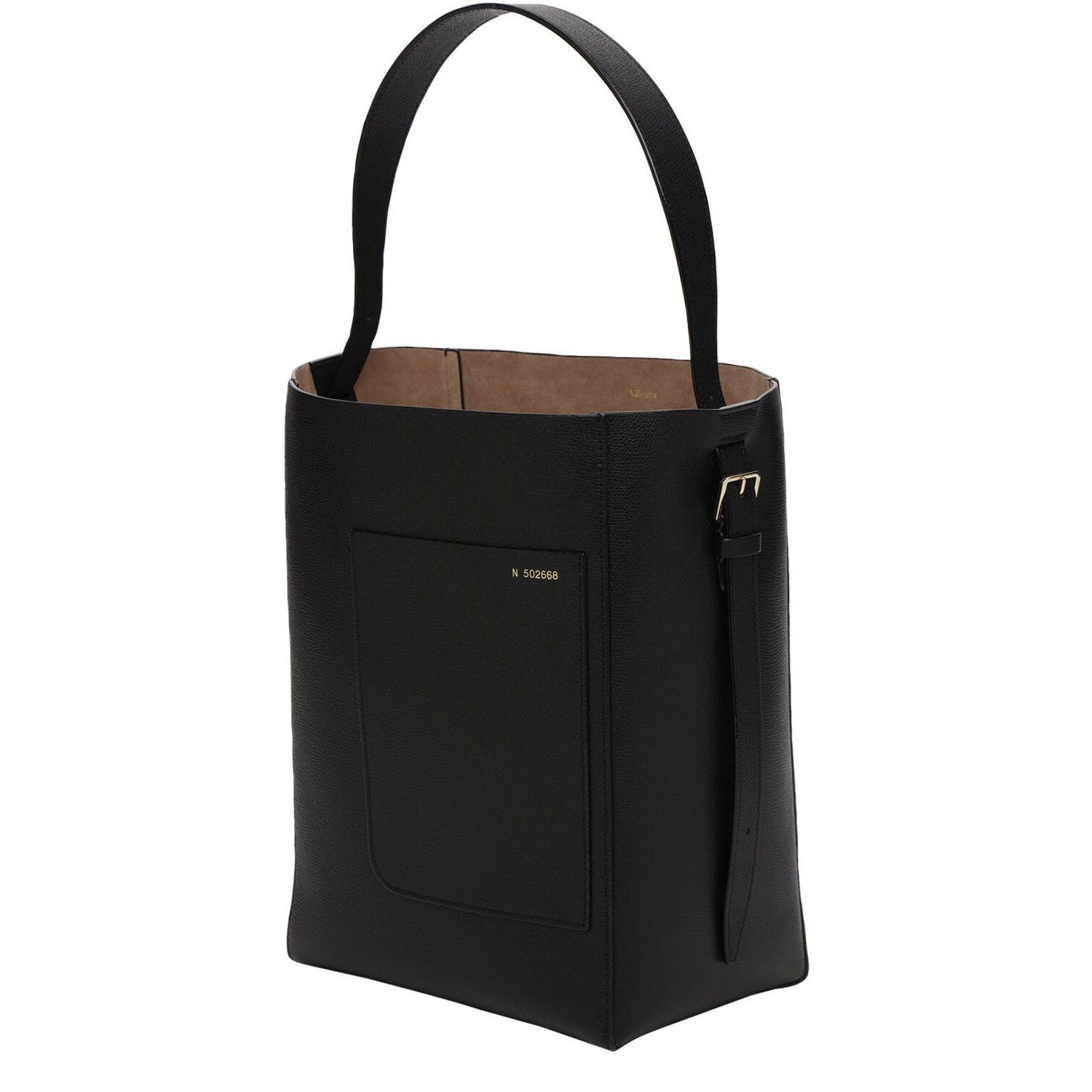Valextra VALEXTRA Bucket Medium Black Leather Tote Bag New Size ONE SIZE - 2 Thumbnail