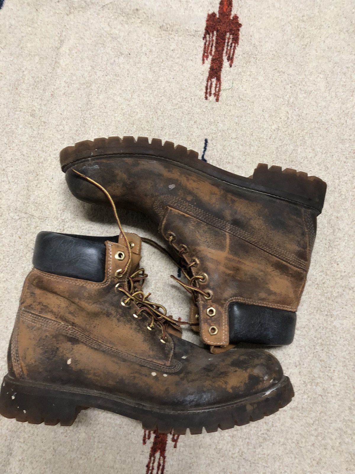 Timberland Lace 10m paint up Boots splatter good condition