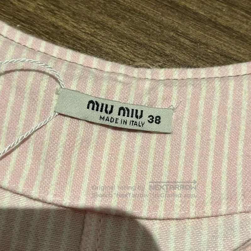 Miu Miu Miu Miu Pink Striped Sleeveless Dress Size S . Size S / US 4 / IT 40 - 3 Thumbnail