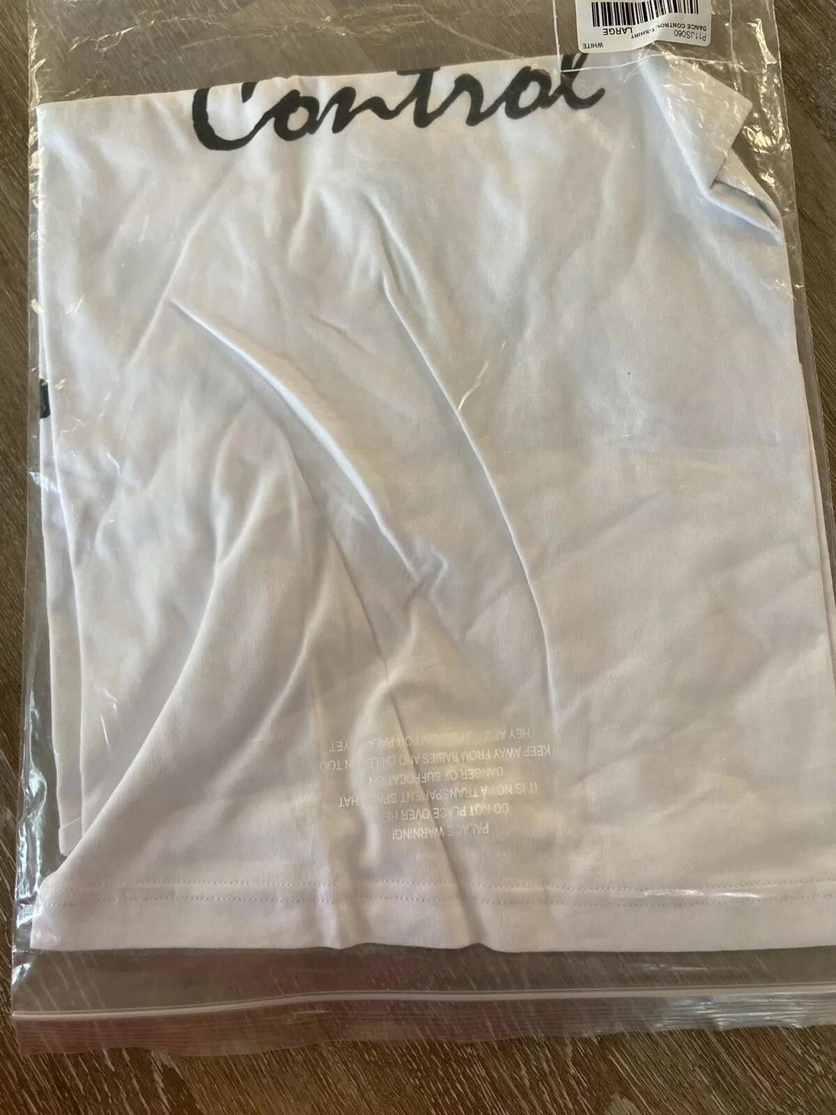Palace Palace Dance Control T-Shirt White/Black/Blue Size L Size US L / EU 52-54 / 3 - 3 Thumbnail