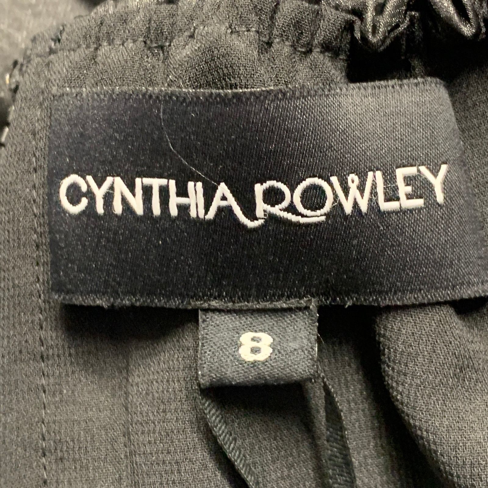 Cynthia Rowley Size 8 Black White Organza Flower Strapless Cocktail Dress Size M / US 6-8 / IT 42-44 - 6 Thumbnail