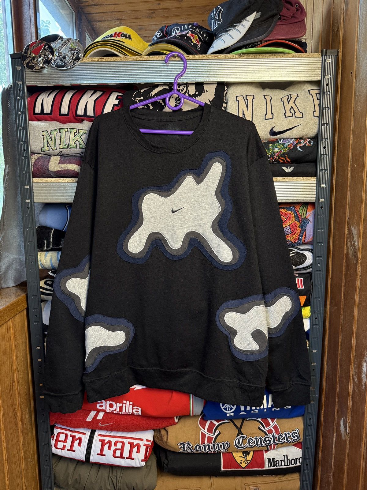 Japanese Brand Hype vintage Custom Nike faded y2k hoodie Size US L / EU 52-54 / 3 - 1 Thumbnail
