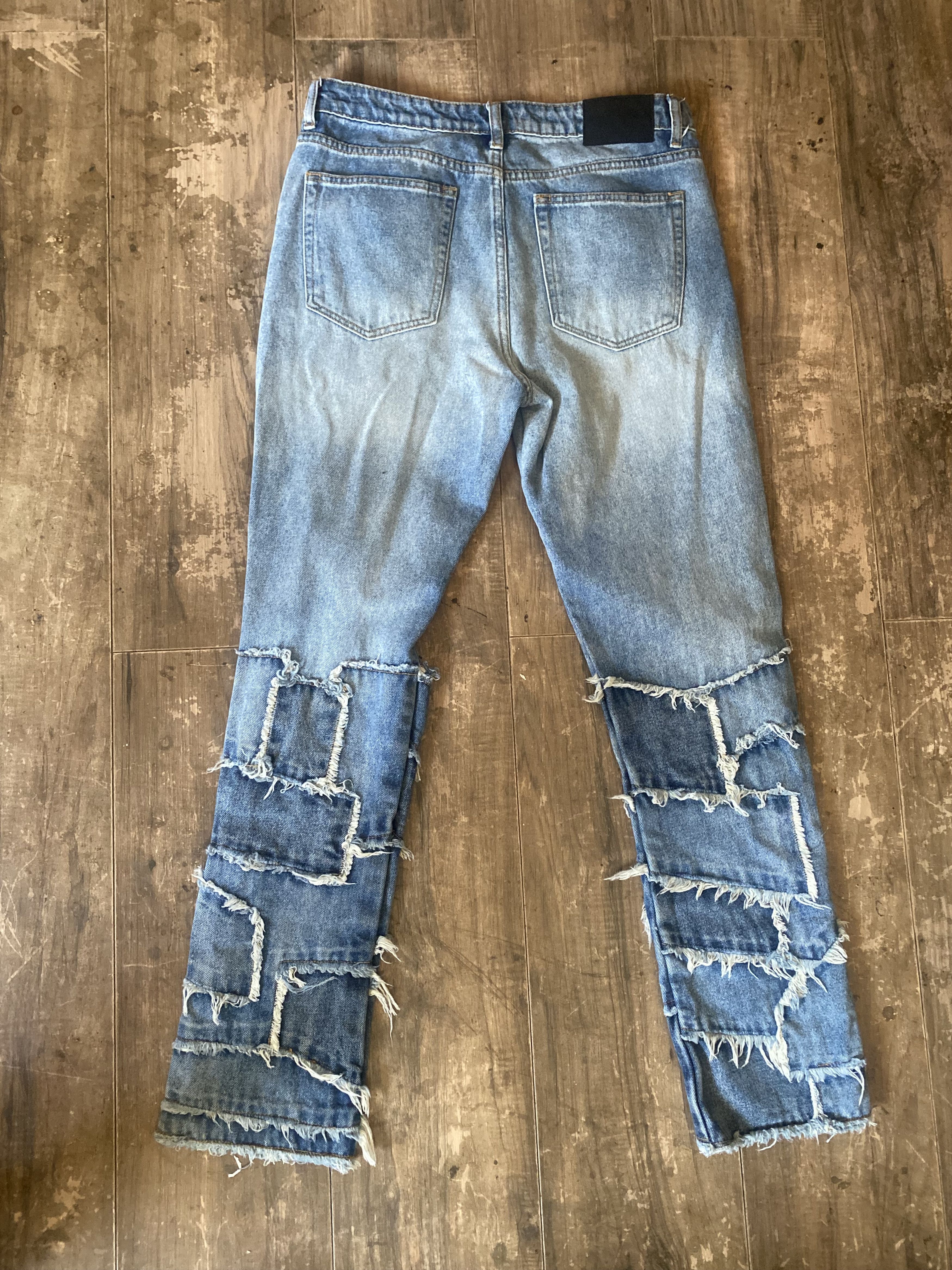Forever 21 Forever 21 Stacked Distressed Denim Jeans 32x32 Size US 32 / EU 48 - 2 Thumbnail