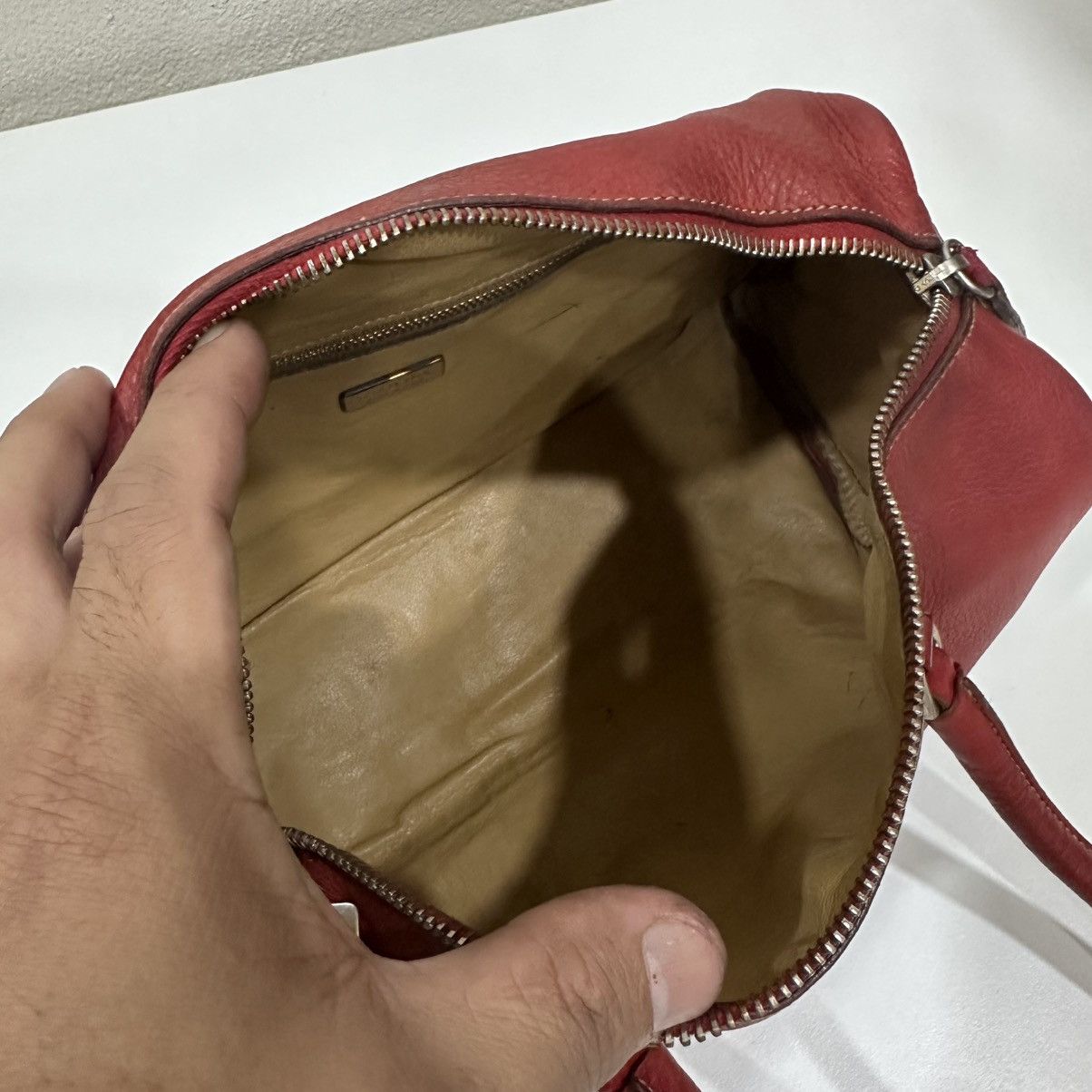 Prada PRADA VITELLO DAINO LEATHER BAULETTO MINI BOSTON BAG Size ONE SIZE - 16 Thumbnail