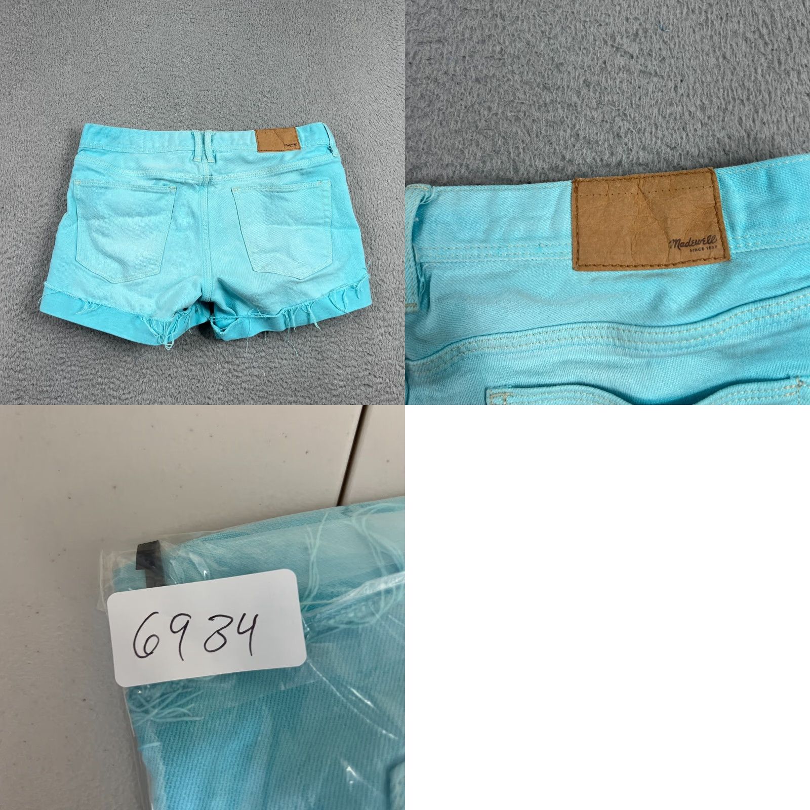 Madewell Madewell Jeans Shorts Women's 28 Denim Cut-Off Beach Festival Teal Blue Cuffed 90s Mens Women Girls Size 28" / US 6 / IT 42 - 8 Thumbnail