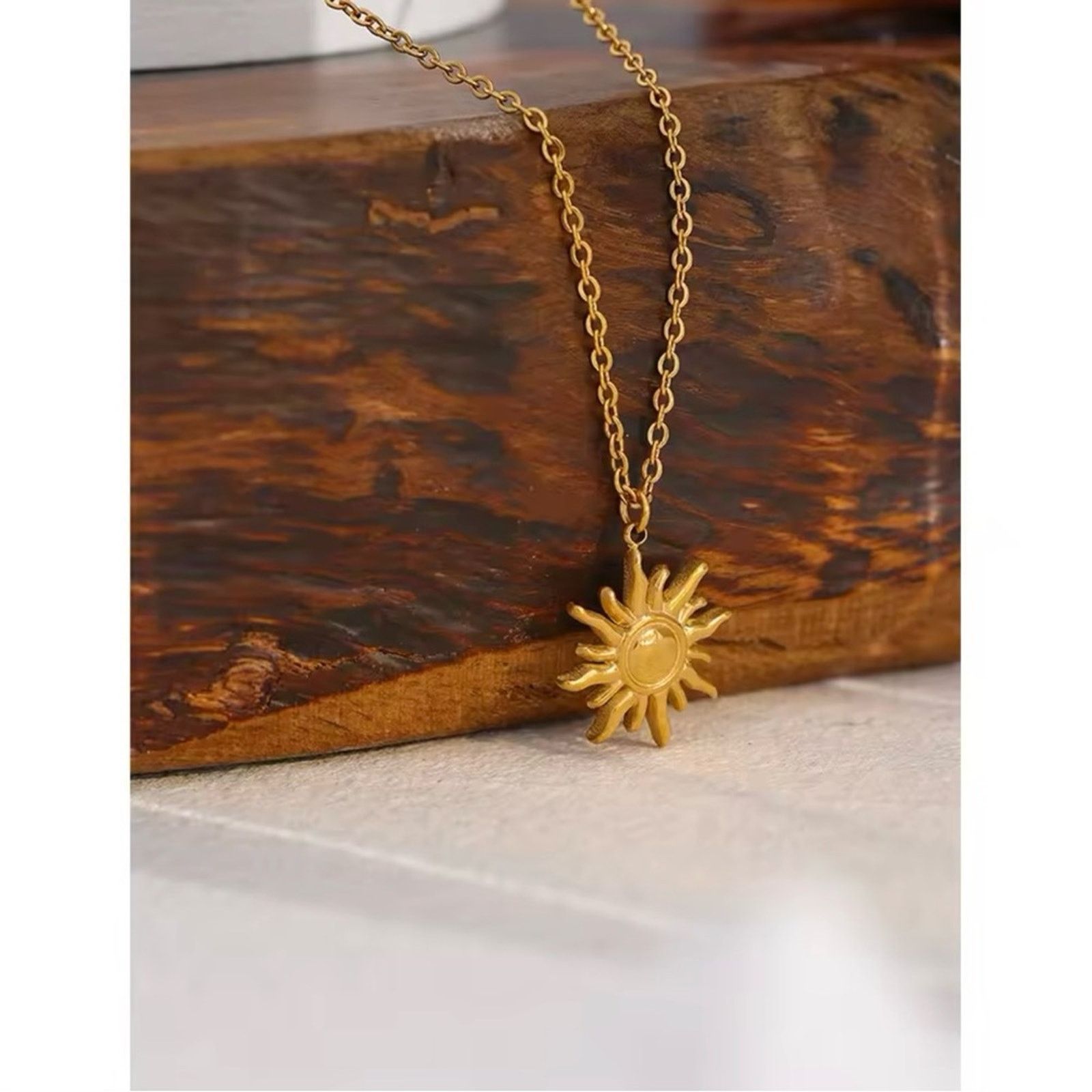 Other COPY - Stainless Steel Golden Casting Sun Pendant Necklace Size ONE SIZE - 2 Thumbnail