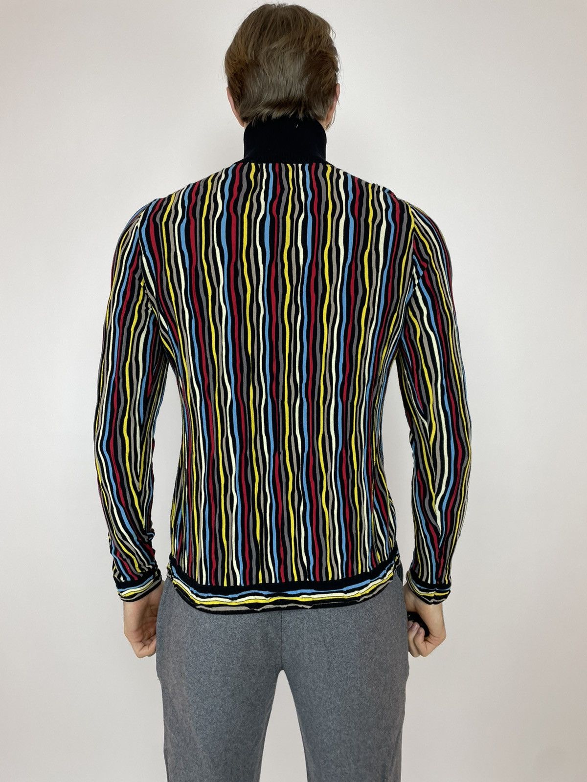 Carlo Colucci × Japanese Brand × Vintage CARLO COLUCCI Striped Multicolour Cardigan sweater coogi Size US M / EU 48-50 / 2 - 6 Thumbnail