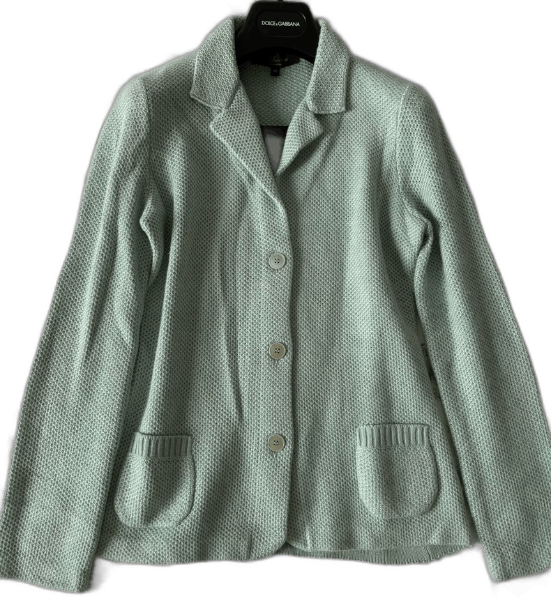 Ermenegildo Zegna Loro Piana Knit Blazer Green Size US M / EU 48-50 / 2 - 1 Thumbnail