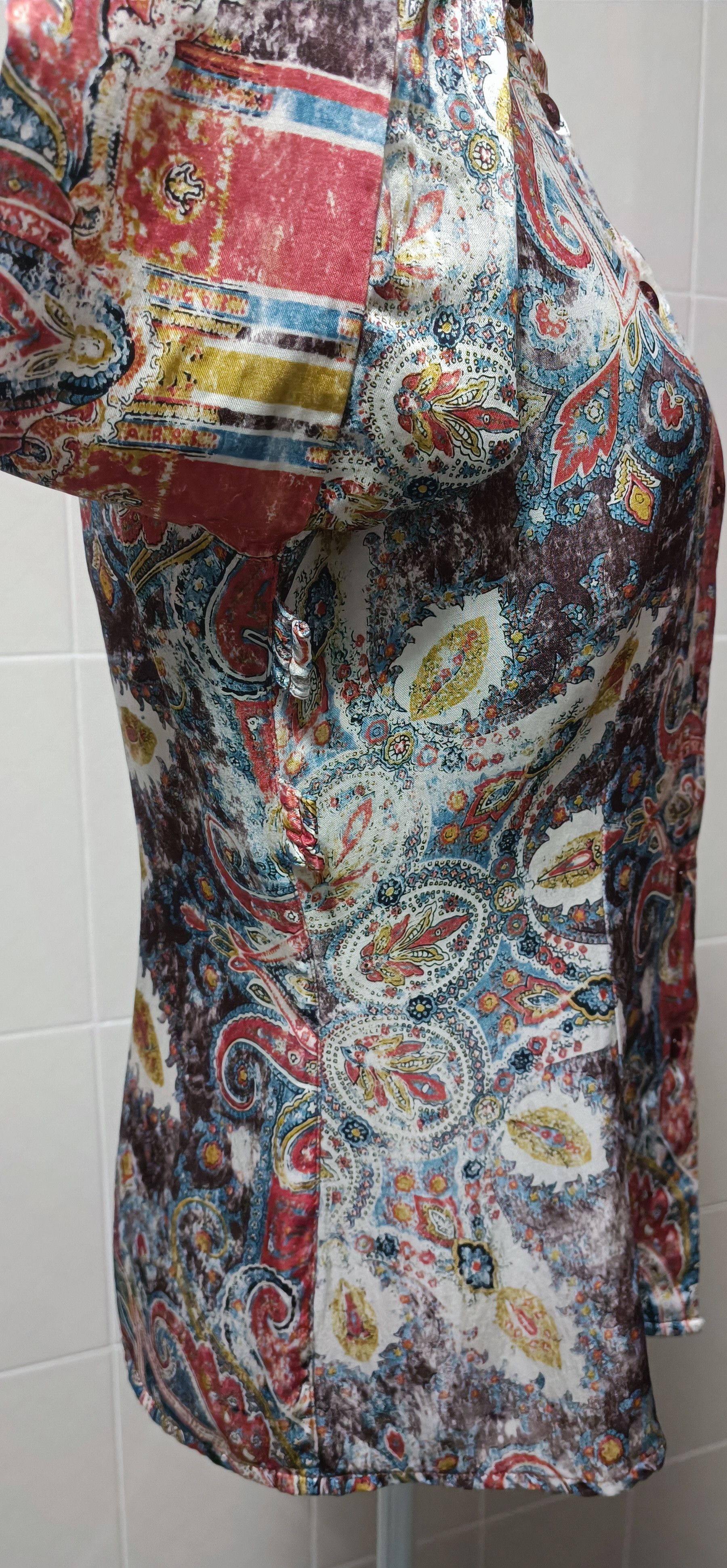 Jean Paul Gaultier Multicolor satin fabric shirt Size L / US 10 / IT 46 - 16 Thumbnail