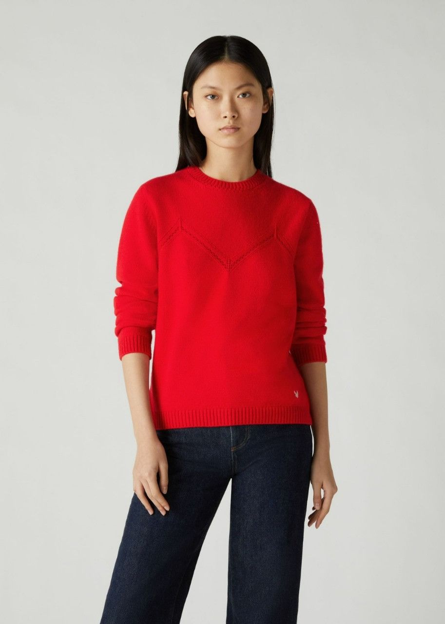 Loro Piana o1srvl11e0524 Sweater in Red Size L / US 10 / IT 46 - 2 Thumbnail