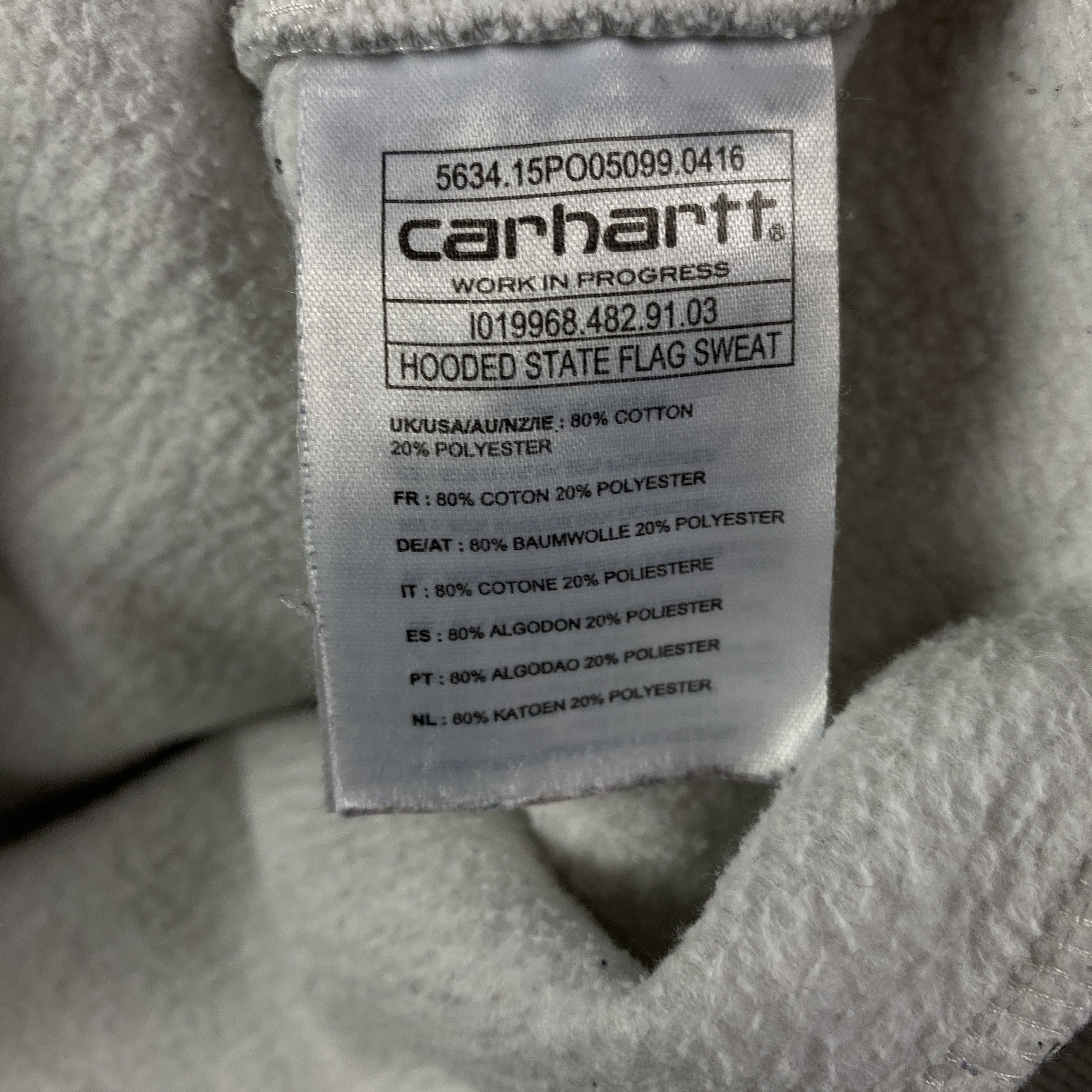 Carhartt × Carhartt Wip Mens Long Sleeve Hoodie Carhartt Big Logo Size L Cotton Size US L / EU 52-54 / 3 - 11 Thumbnail