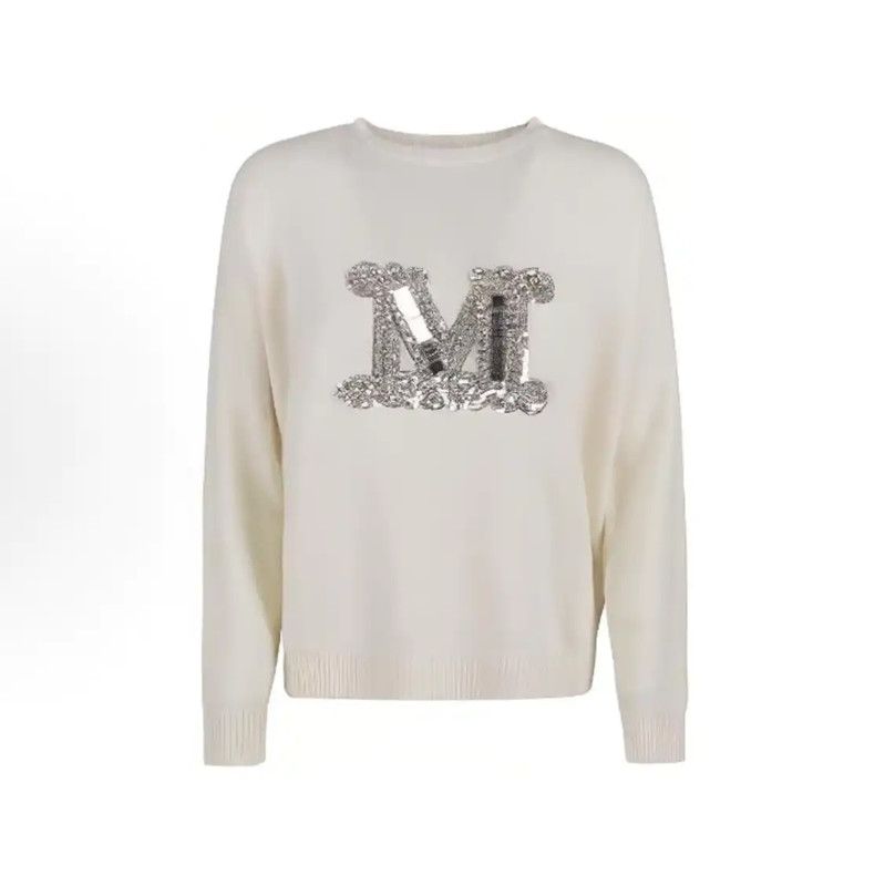 Max Mara MaxMara Elegant Ivory Wool Sweater for Women 0089 Size M / US 6-8 / IT 42-44 - 1 Thumbnail