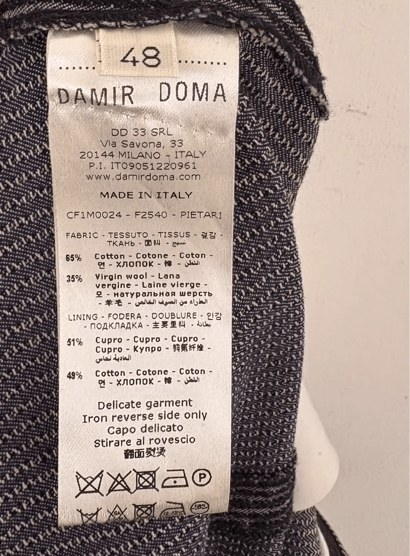 Damir Doma Damir Doma Men's Wool-blend Striped Trousers Ｑ21 Size US 34 / EU 50 - 4 Thumbnail