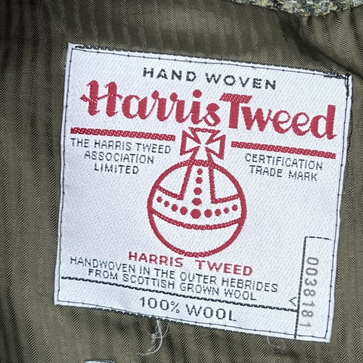 Designer × Harris Tweed × Vintage Vtg Harris Tweed Khaki Grey Coat WOOL Jacket Blazer 40 R Size 40R - 6 Thumbnail