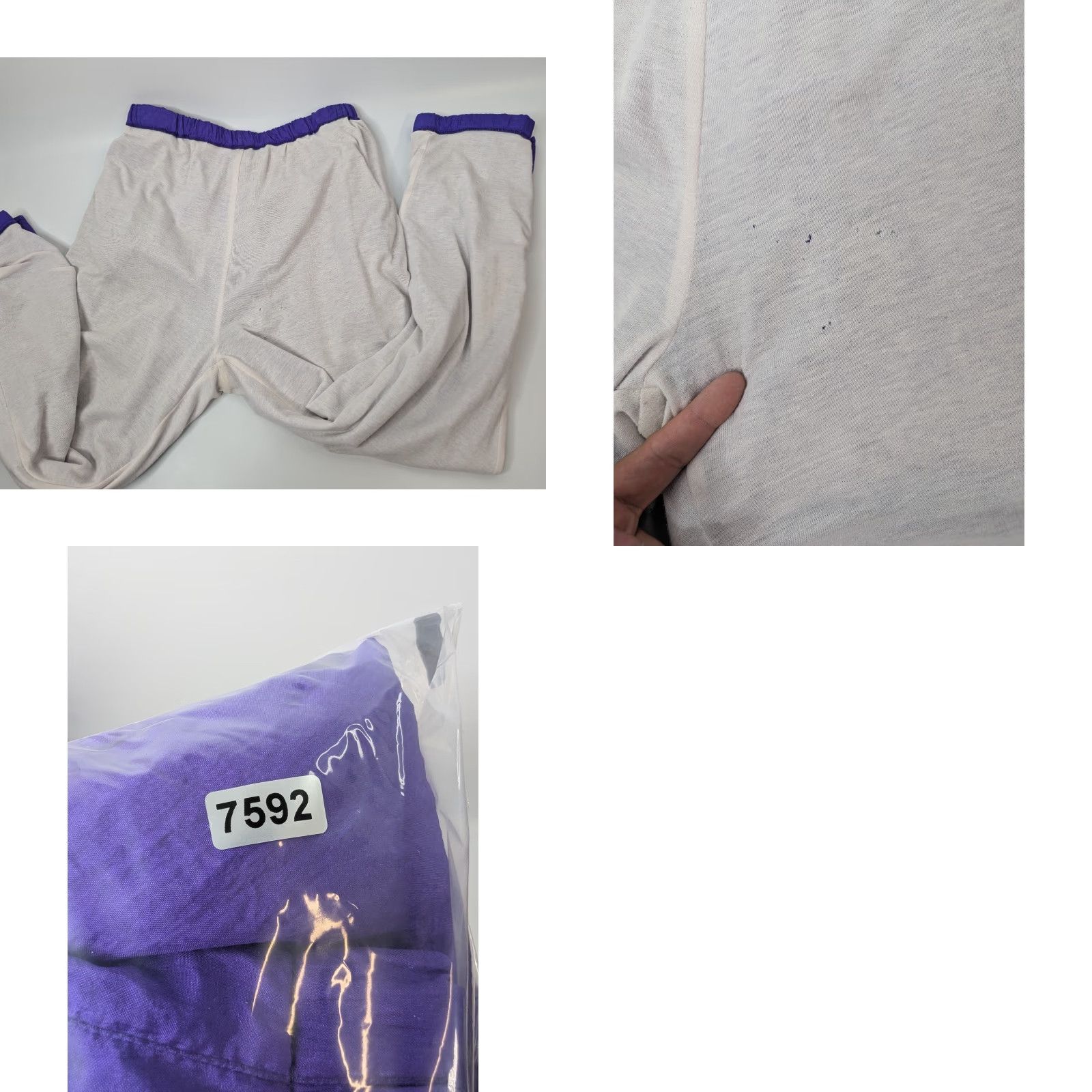 Vintage VINTAGE East West Purple Nylon Track Pants 18/20 Women Nylon Windbreaker Set Pocket Elastic Waist Wrinkle Resistant Retro 90s Athleisure Size 40" / US 18 - 10 Thumbnail