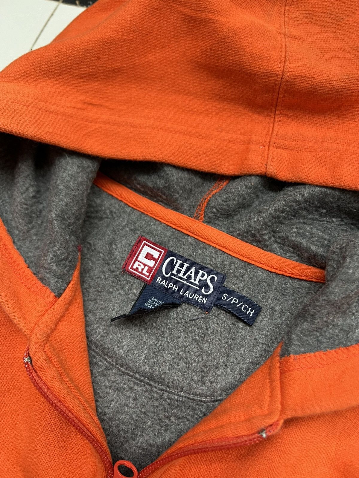 Chaps Ralph Lauren × Vintage 90’s RALPH LAUREN CHAPS RETRO RARE ZIP BIG LOGO HOODIE Y2K Size US S / EU 44-46 / 1 - 5 Thumbnail