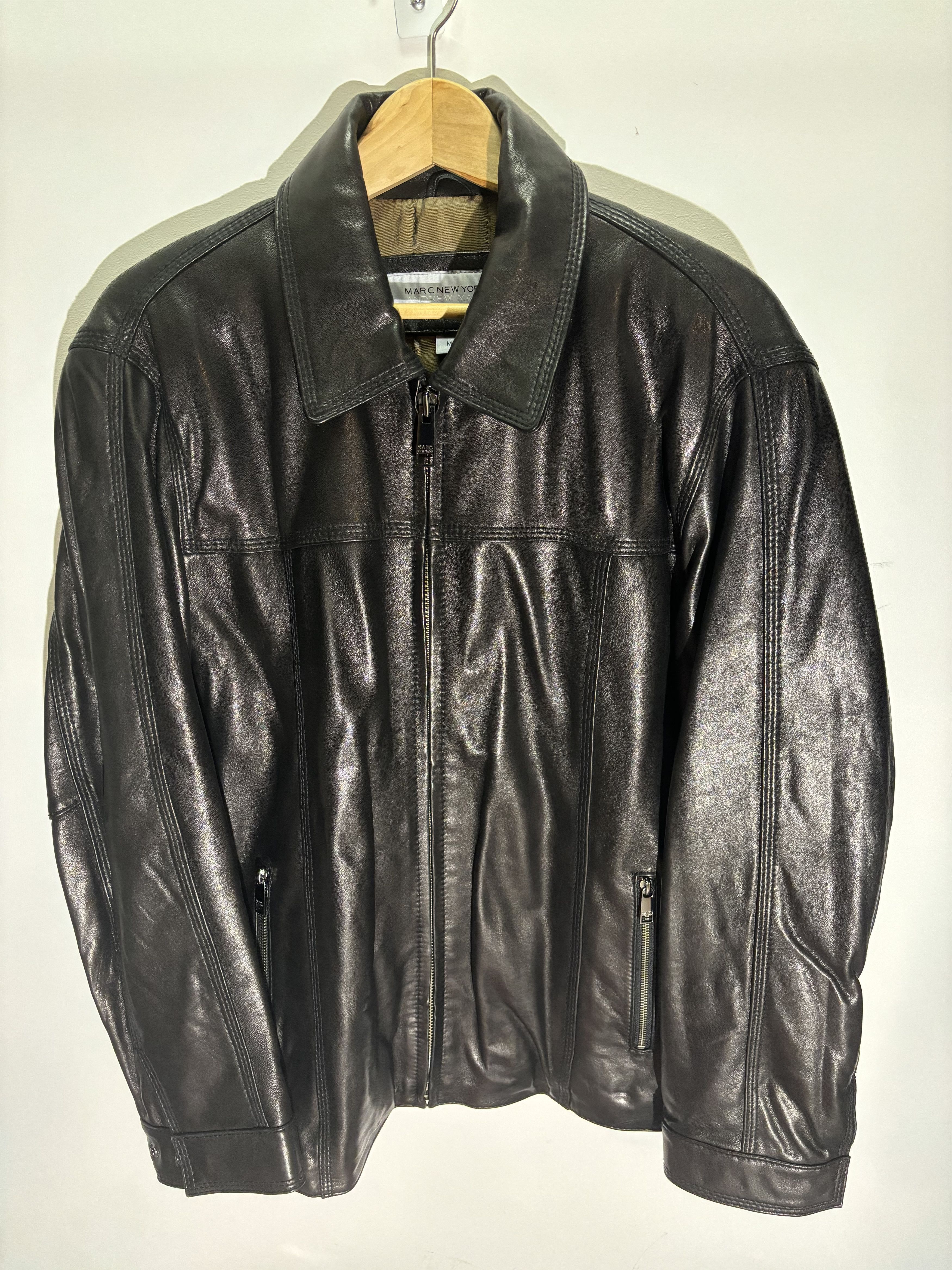 Pristine Andrew Marc Brown Leather Jacket
