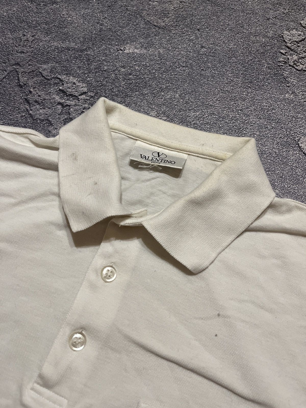 Valentino × Vintage Vintage Valentino Studio Polo Shirt Size US XL / EU 56 / 4 - 3 Thumbnail