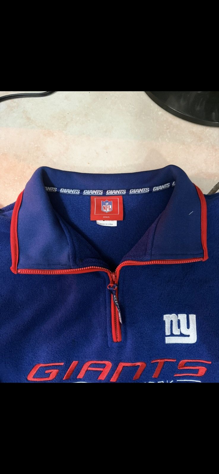 NFL Y2K NFL Giants Fleece Pullover Men's Size Large Size US L / EU 52-54 / 3 - 3 Thumbnail