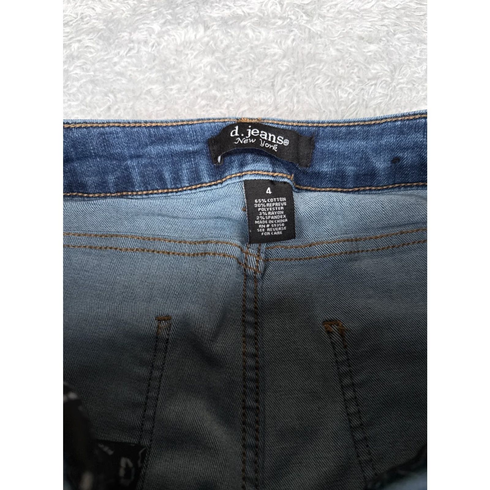 Vintage Maurices Jeans Womens 28x30 Blue Denim Mid Rise 28 30 5-Pocket Distressed Flared Bootcut Cotton Blend USA Size 34" / US 12 / IT 48 - 6 Thumbnail