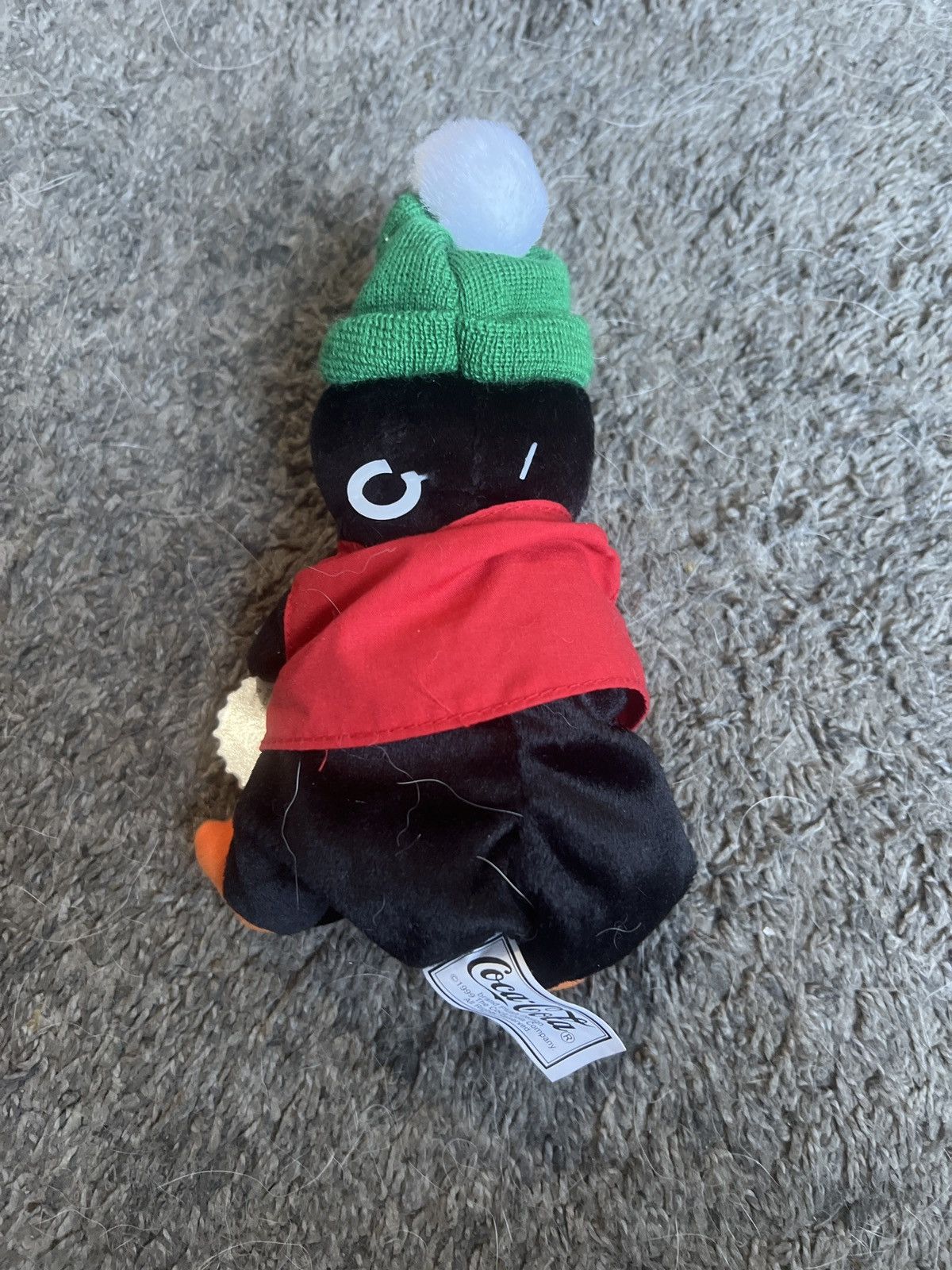 Coca Cola 1999 Coca-Cola Penguin In Striped Vest Bean Bag Plush Size ONE SIZE - 2 Thumbnail