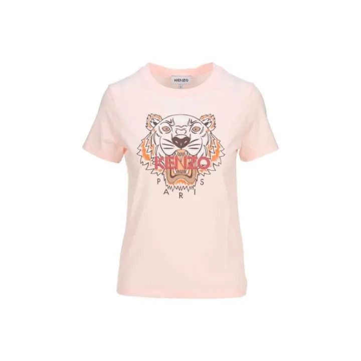 Kenzo Logo Round Neck T-Shirt for Women -2507