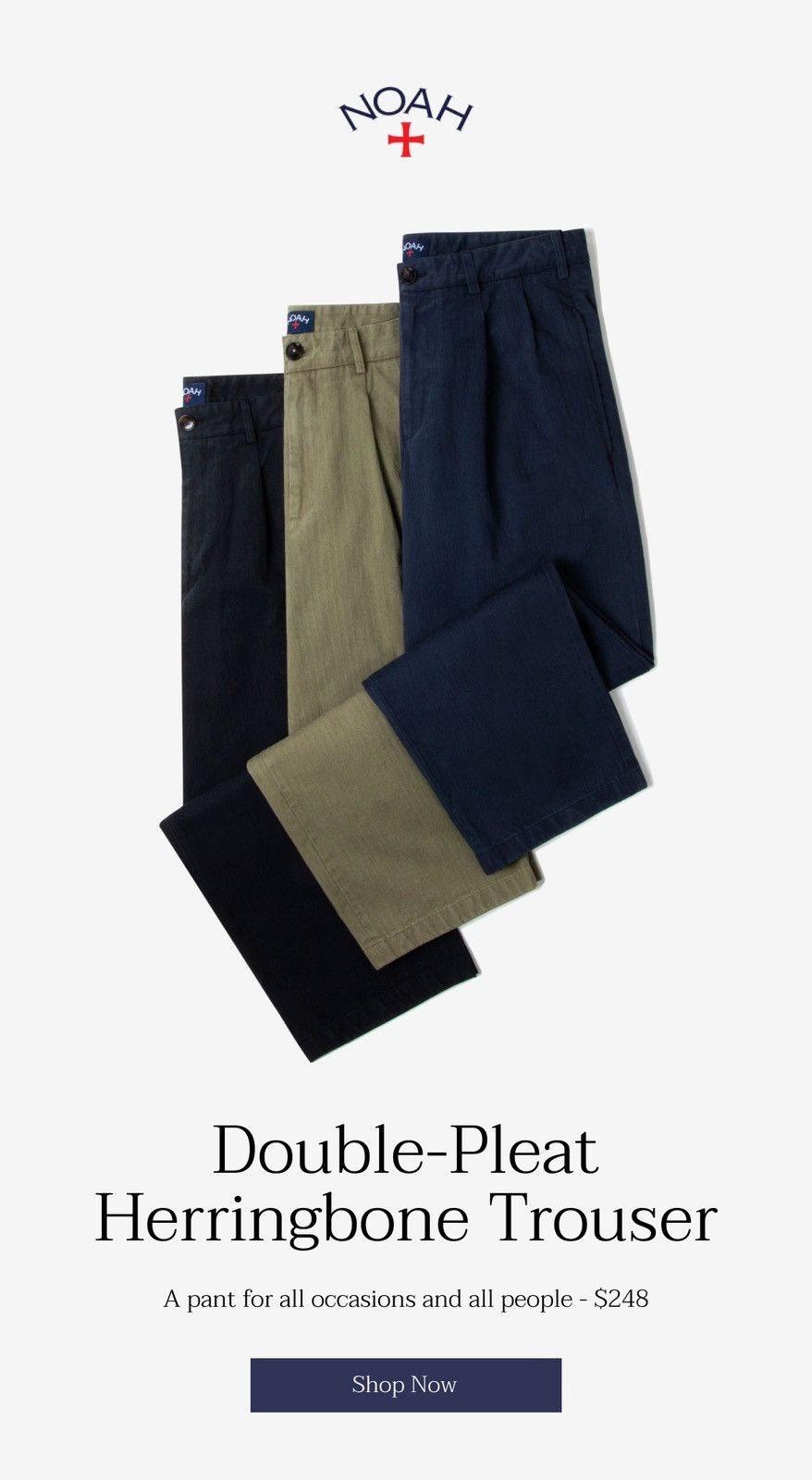 Noah Classic Double-Pleat Herringbone Pant Size US 32 / EU 48 - 11 Thumbnail