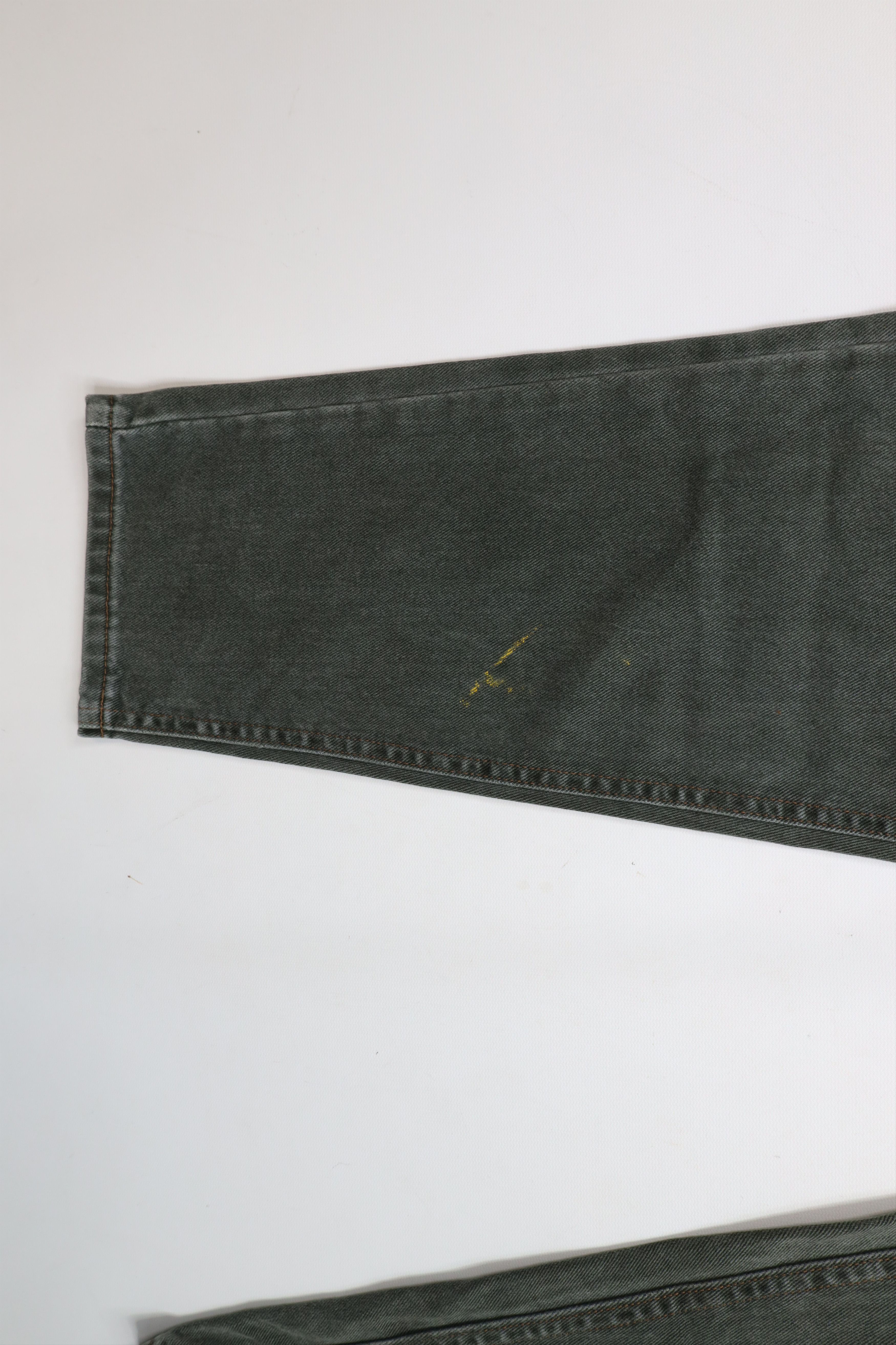 Lee × Vintage Vintage 90s Lee Hand Painted Smiley Face Jeans Green USA Size 36" / US 14 / IT 50 - 5 Thumbnail