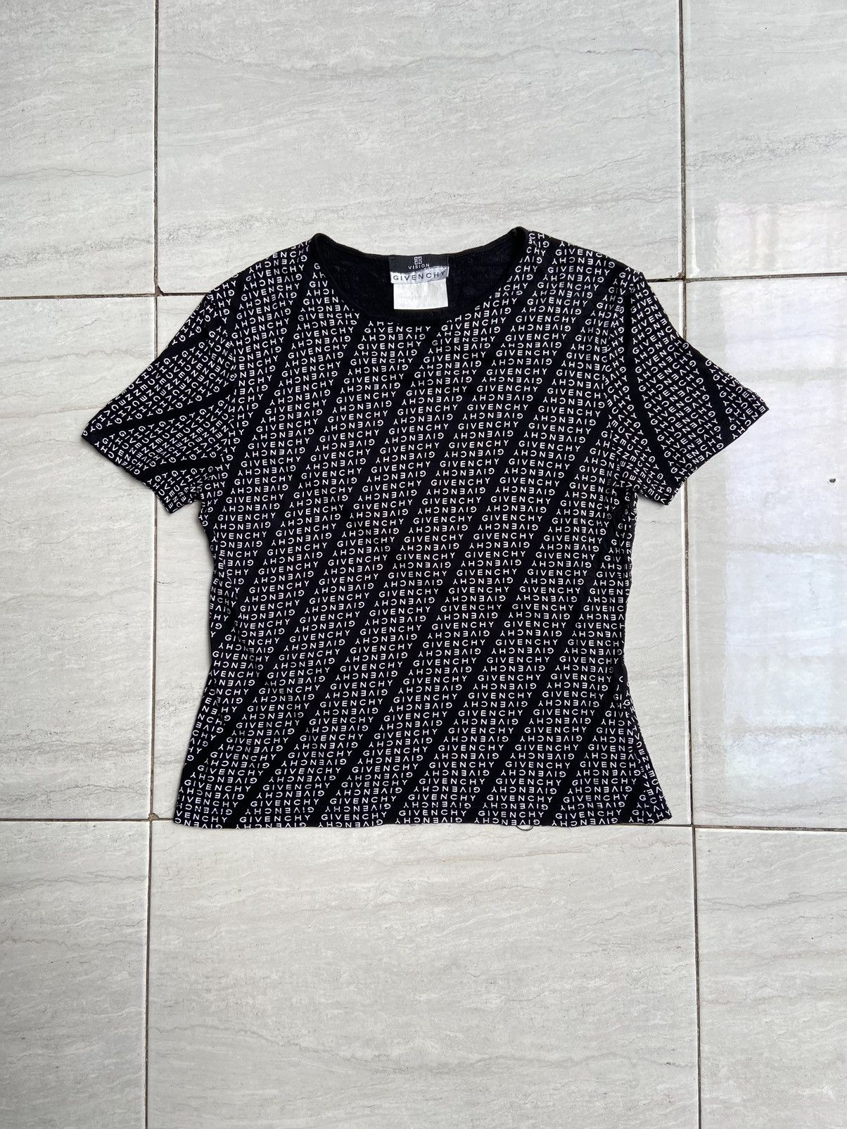 Givenchy GIVENCHY Black Motive T-shirt Size US XS / EU 42 / 0 - 6 Thumbnail