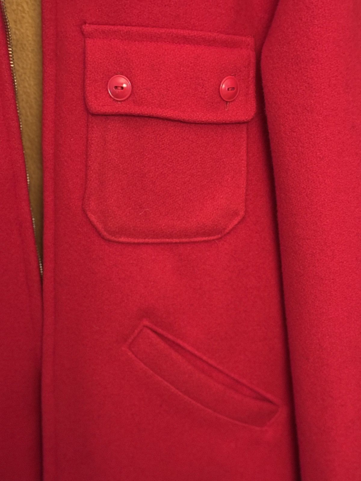 Other Vintage 60/70s Melton Red Wool Jacket with Gloves Size US L / EU 52-54 / 3 - 4 Thumbnail