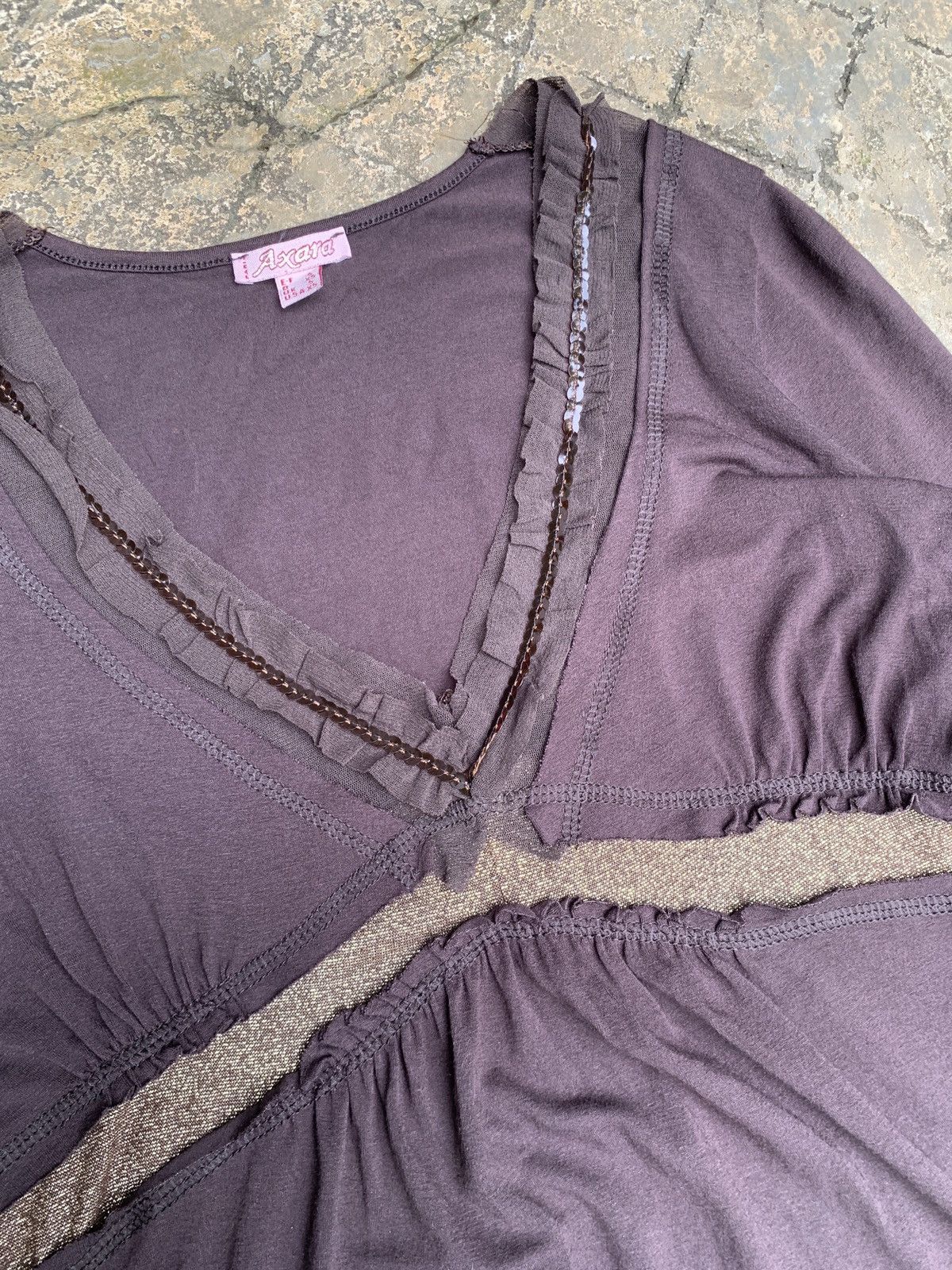 Other y2k Axara France Gold Glitters Cross Design Longsleeve Top Size M / US 6-8 / IT 42-44 - 5 Thumbnail