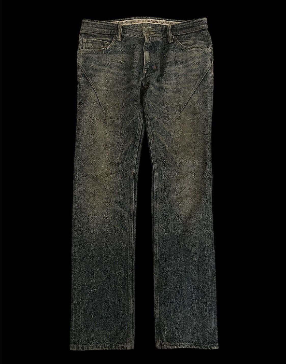 Number (N)ine NUMBER NINE SS08 “BIRDS” MUDWASH PAIN DENIM | Grailed