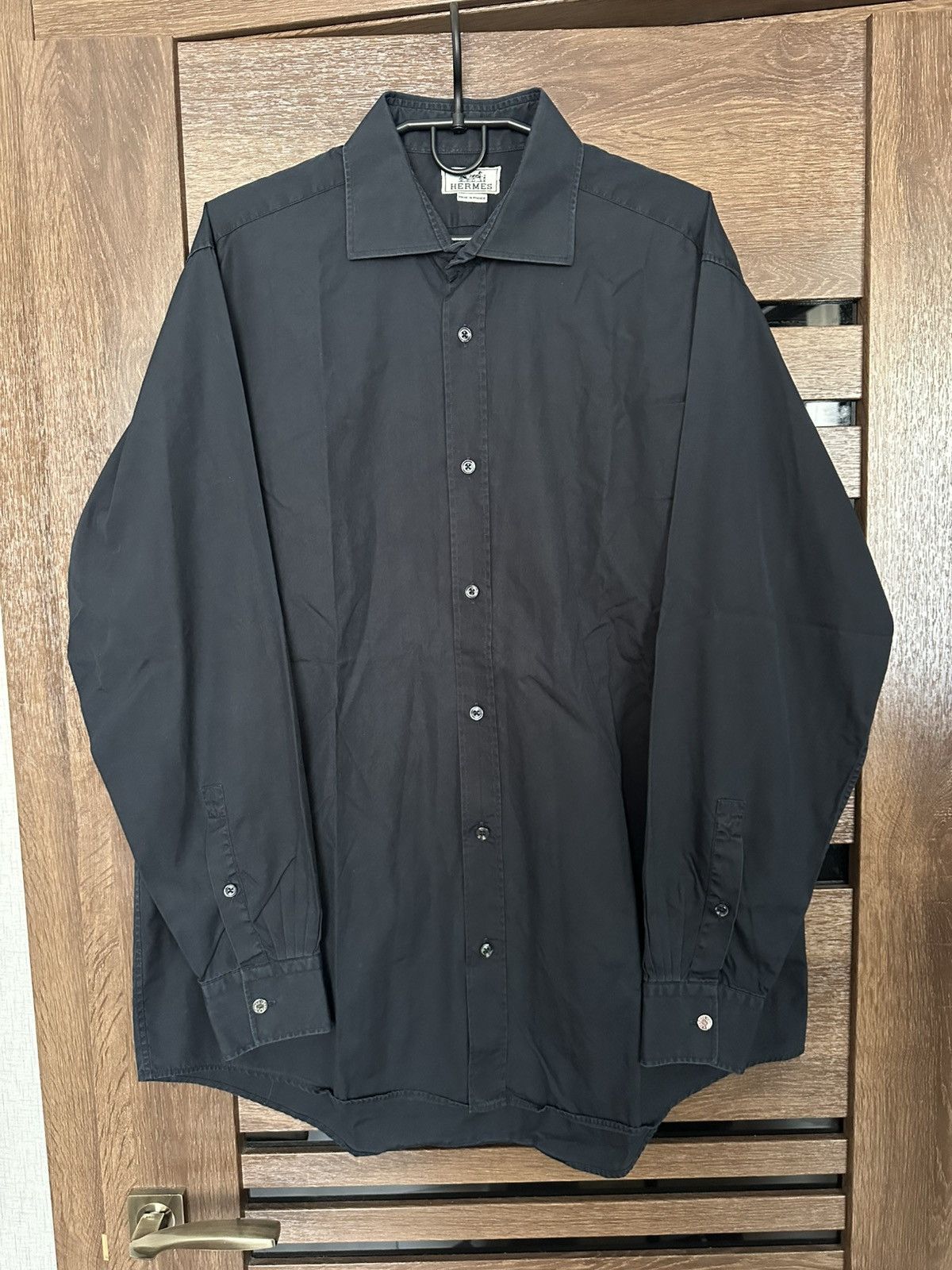 Hermes Hermes Vintage Shirt Button Up Long Sleeve Size US XL / EU 56 / 4 - 1 Thumbnail