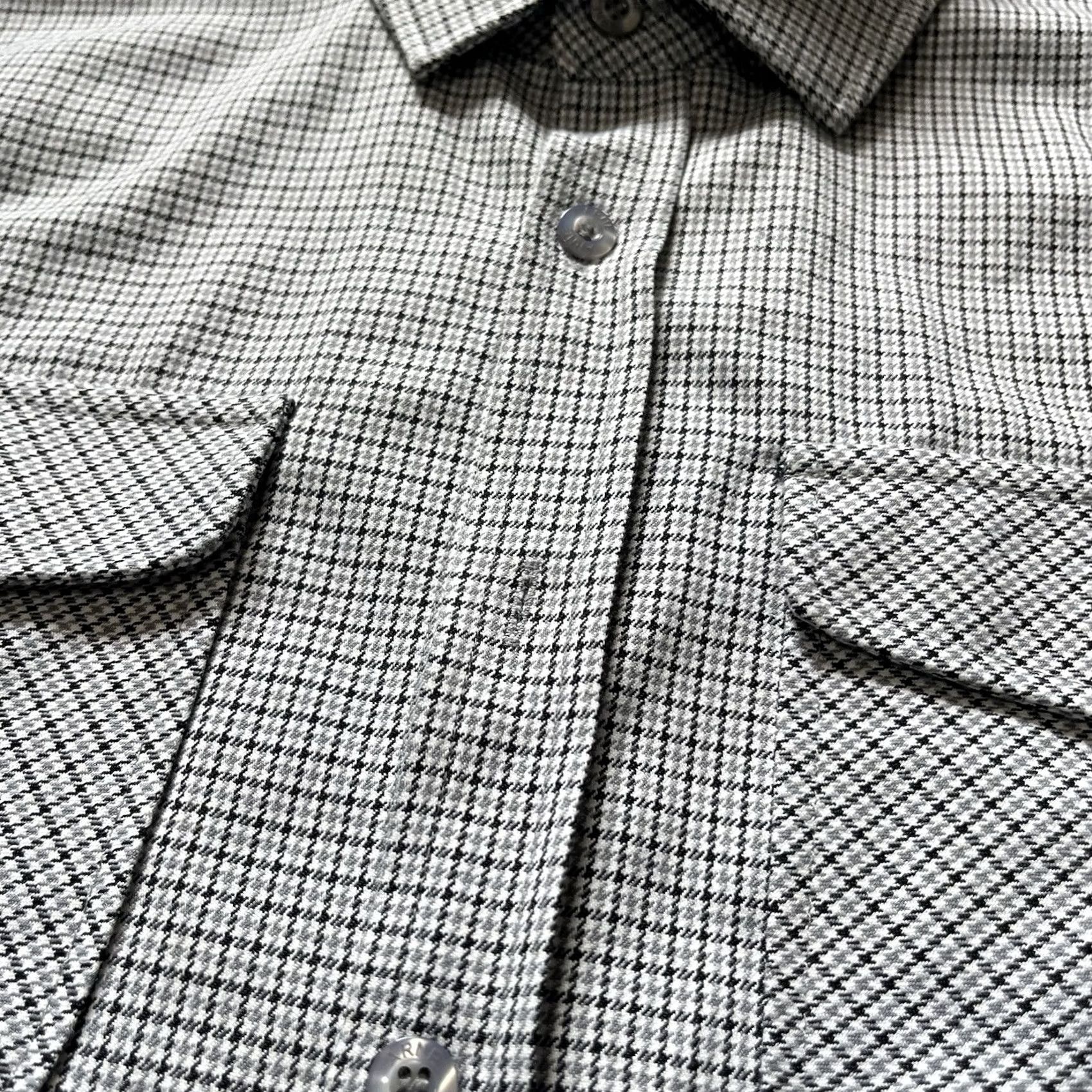 Vintage ARNE Shirt Large Black Gray Mens Button Up Herringbone Stretch Fit Modern Preppy Boy? Size US L / EU 52-54 / 3 - 7 Thumbnail