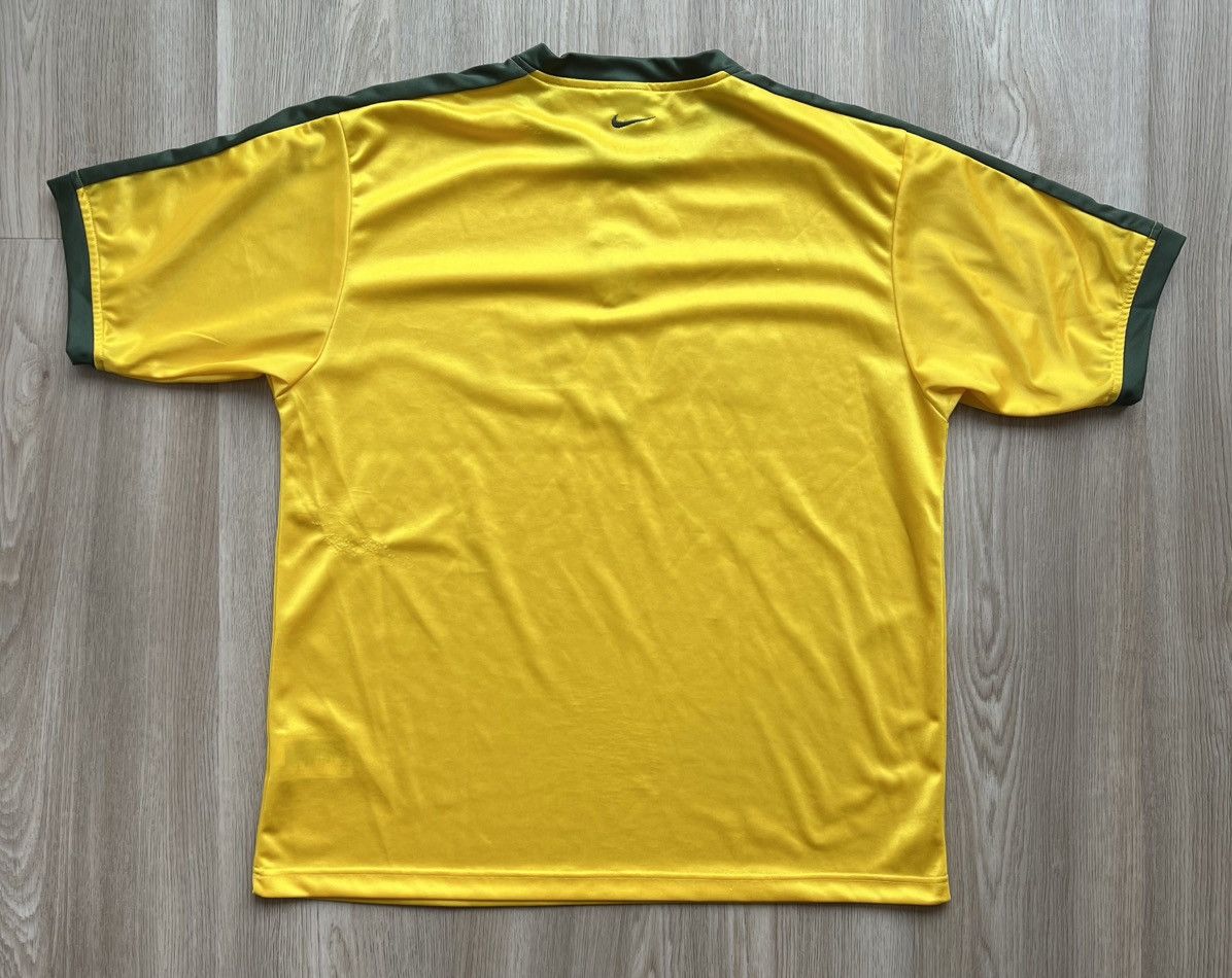 Nike × Vintage Vintage Nike Brasil Yellow Soccer T-Shirt Football Jersey Size US L / EU 52-54 / 3 - 12 Thumbnail