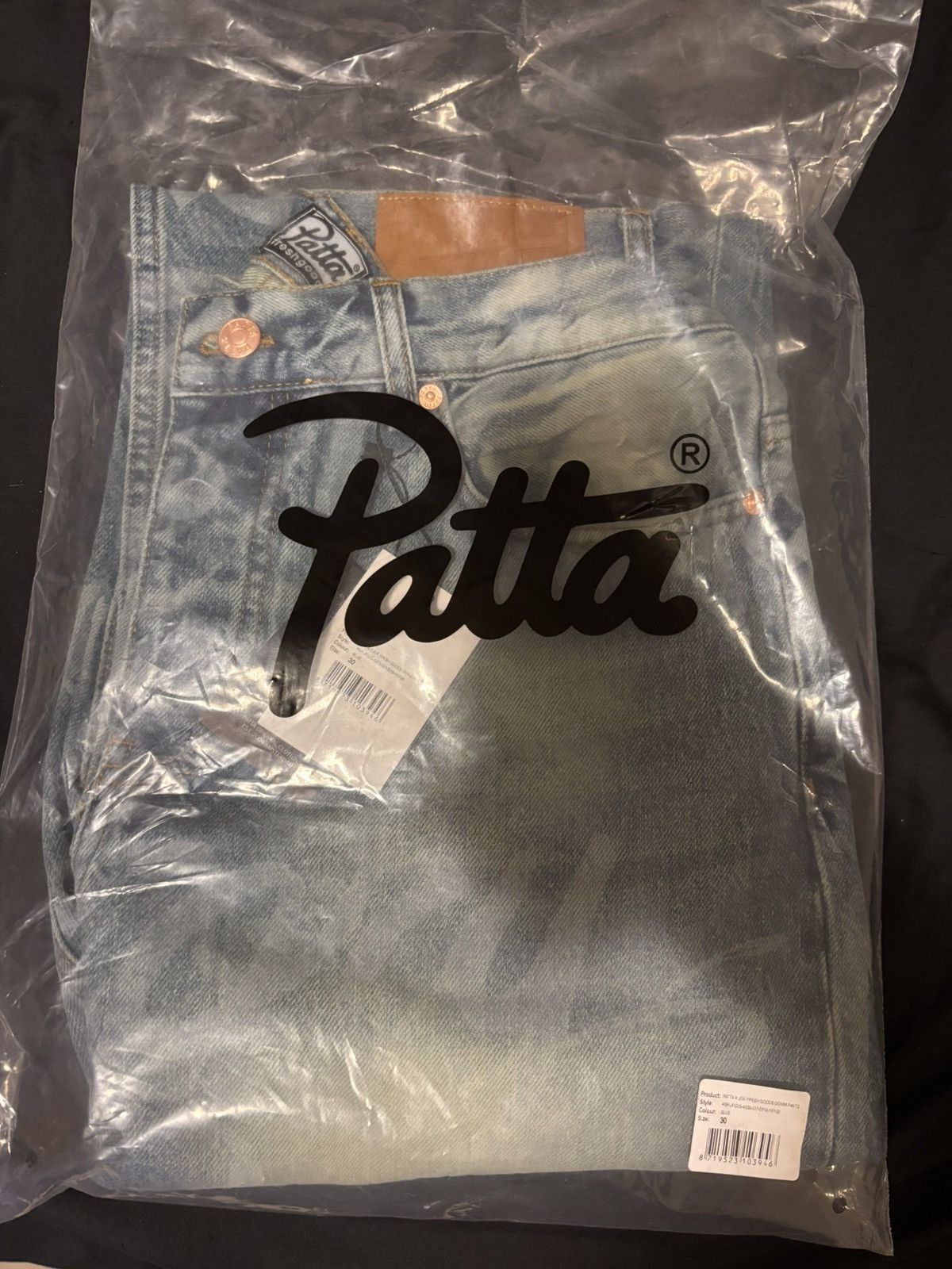 Patta Pattagoods “Til Victory Is Won” Washed Denim Jeans Size US 30 / EU 46 - 1 Thumbnail