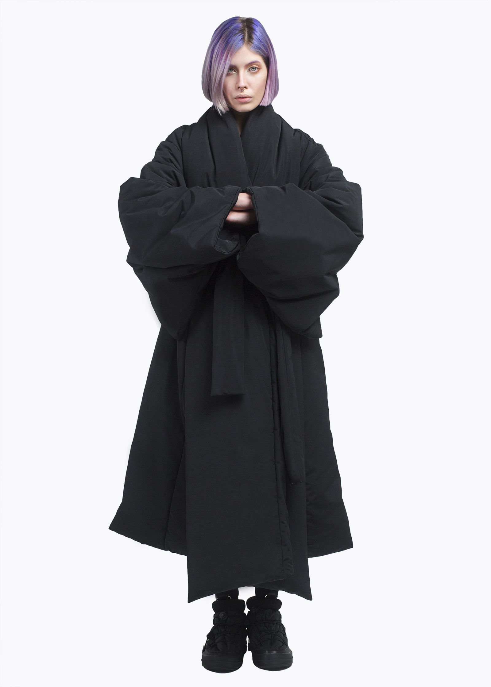 Bat Norton INSULATED JACKET KIMONO OVERSIZE. BLACK Size ONE SIZE - 1 Thumbnail