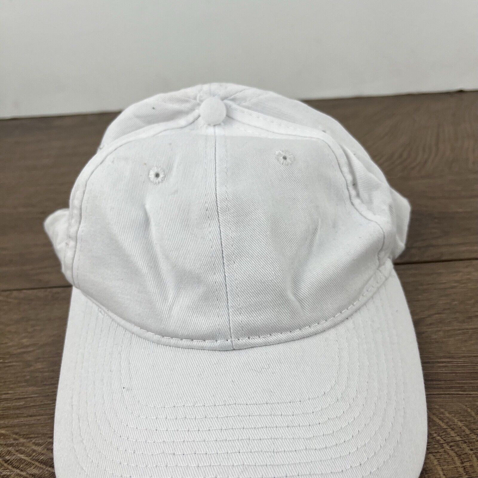 Other Plain White Baseball Hat Cap Adjustable Hat White Hat Adjust Size ONE SIZE - 7 Thumbnail