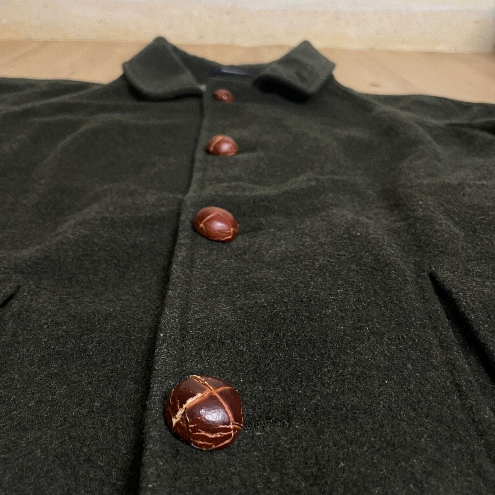 Burberry VINTAGE Burberry coat nova check virgin wool green olive Size US M / EU 48-50 / 2 - 6 Thumbnail