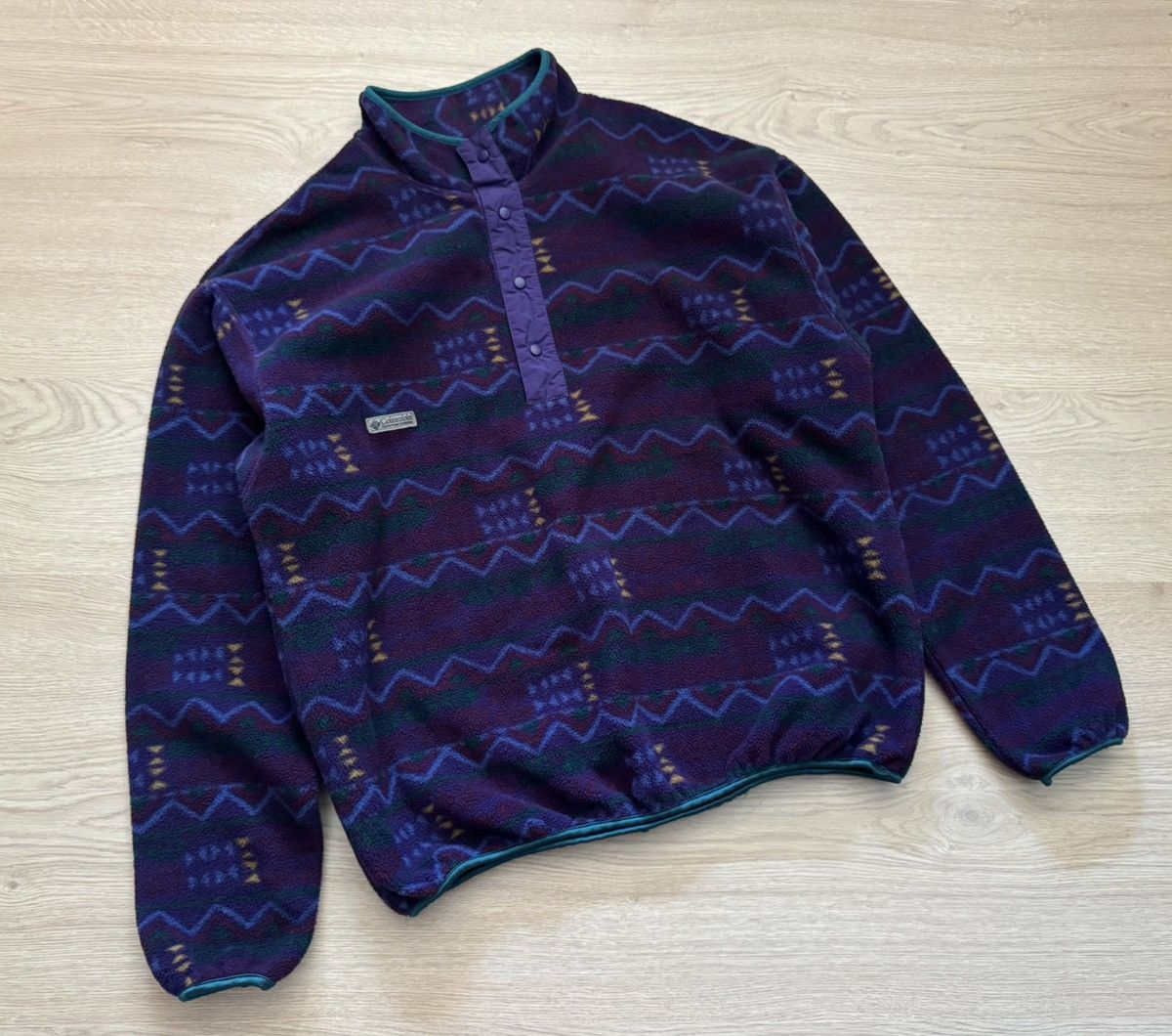 Columbia Vintage 90’s Columbia Made In USA Outdoor Fleece Pullover Size US XL / EU 56 / 4 - 1 Thumbnail