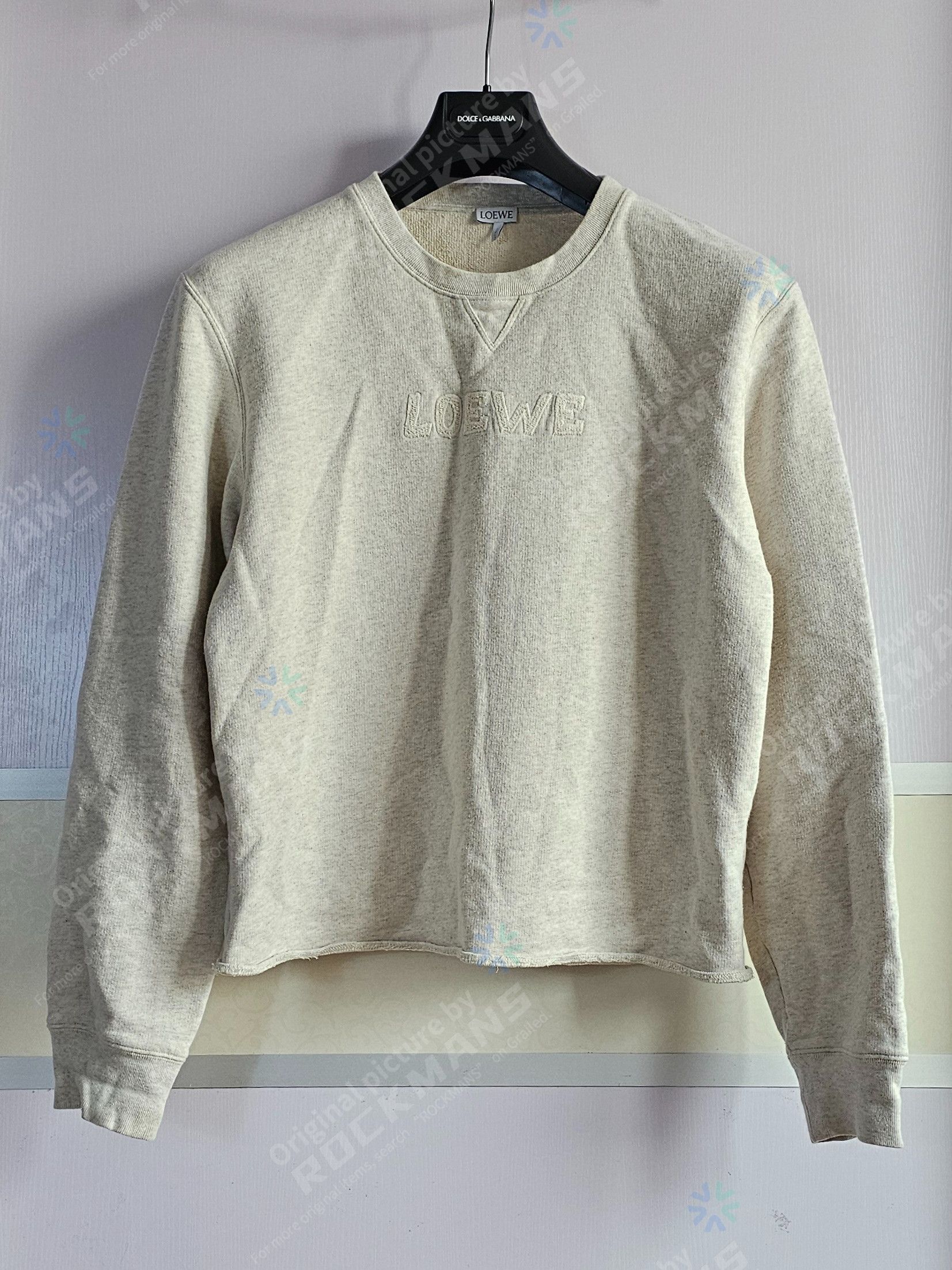 Loewe Loewe Light Grey Embroidered Logo Sweatshirt Size L Size US L / EU 52-54 / 3 - 1 Thumbnail